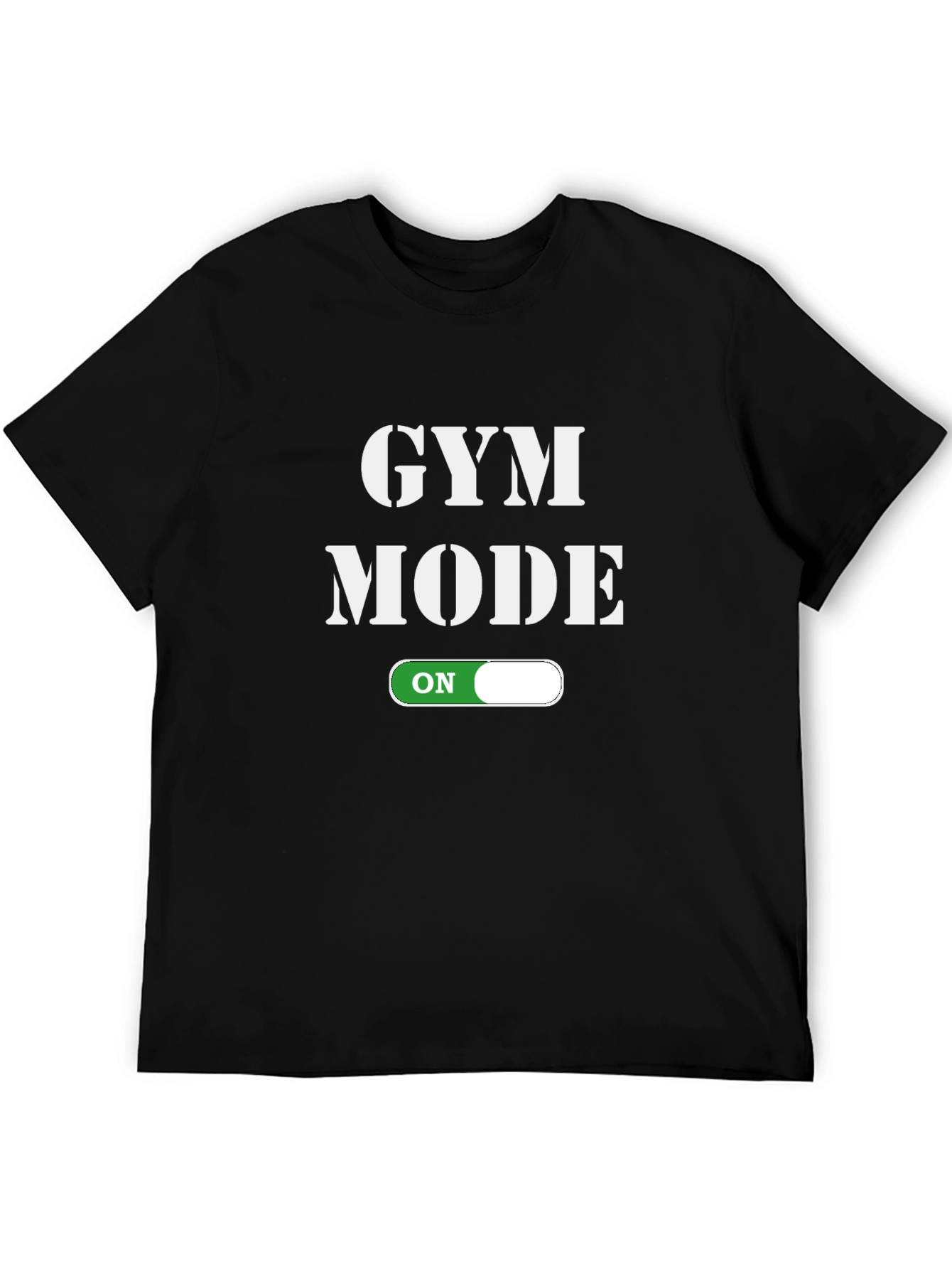 Gym Mode On Black Graphic T-Shirt