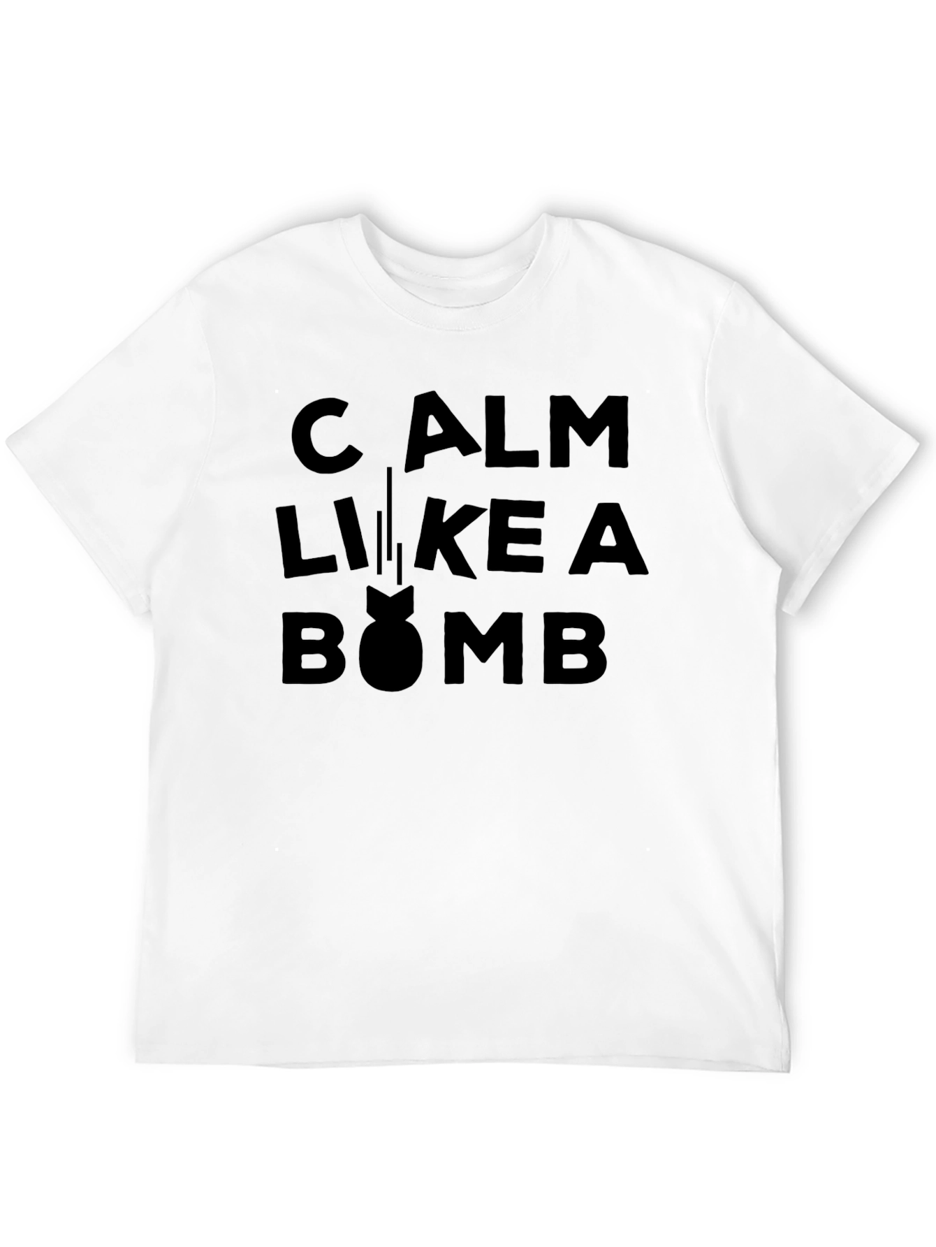 Calm Like a Bomb Graphic T-Shirt - Black