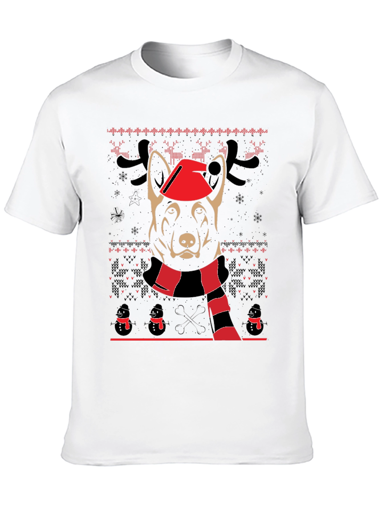 Festive Dog Christmas T-Shirt