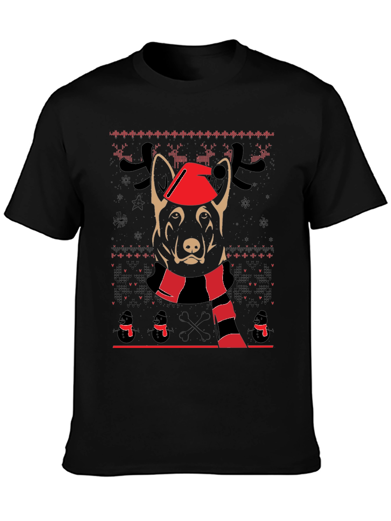 Festive Dog Christmas T-Shirt