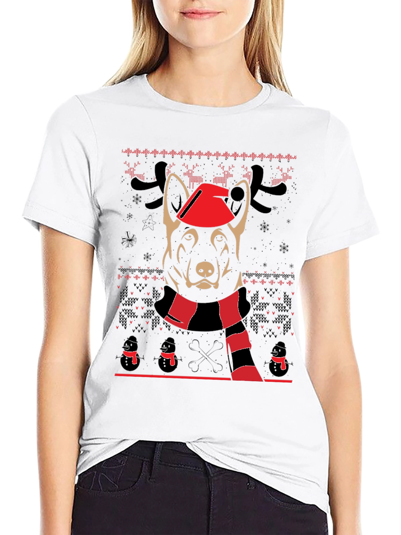 Festive Dog Christmas T-Shirt