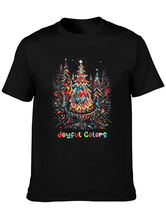 Joyful Colors Christmas Tree Graphic Tee