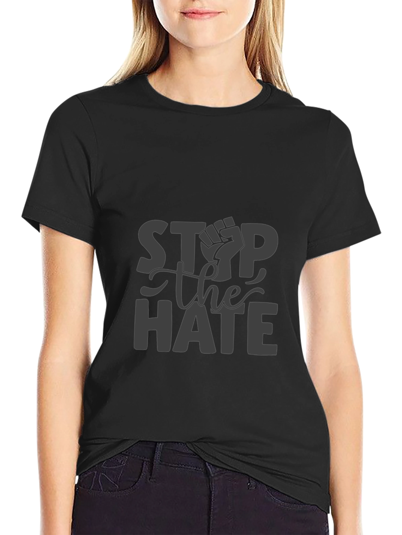 Stop the Hate Graphic Tee - Black