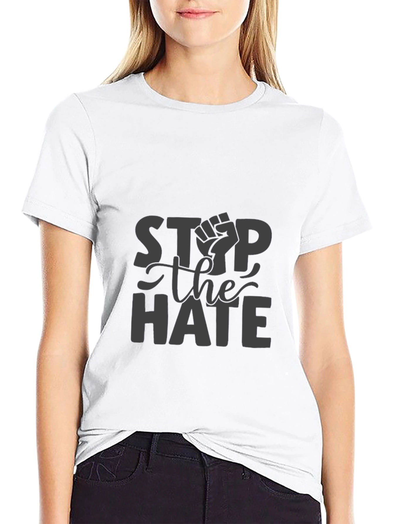 Stop the Hate Graphic Tee - Black