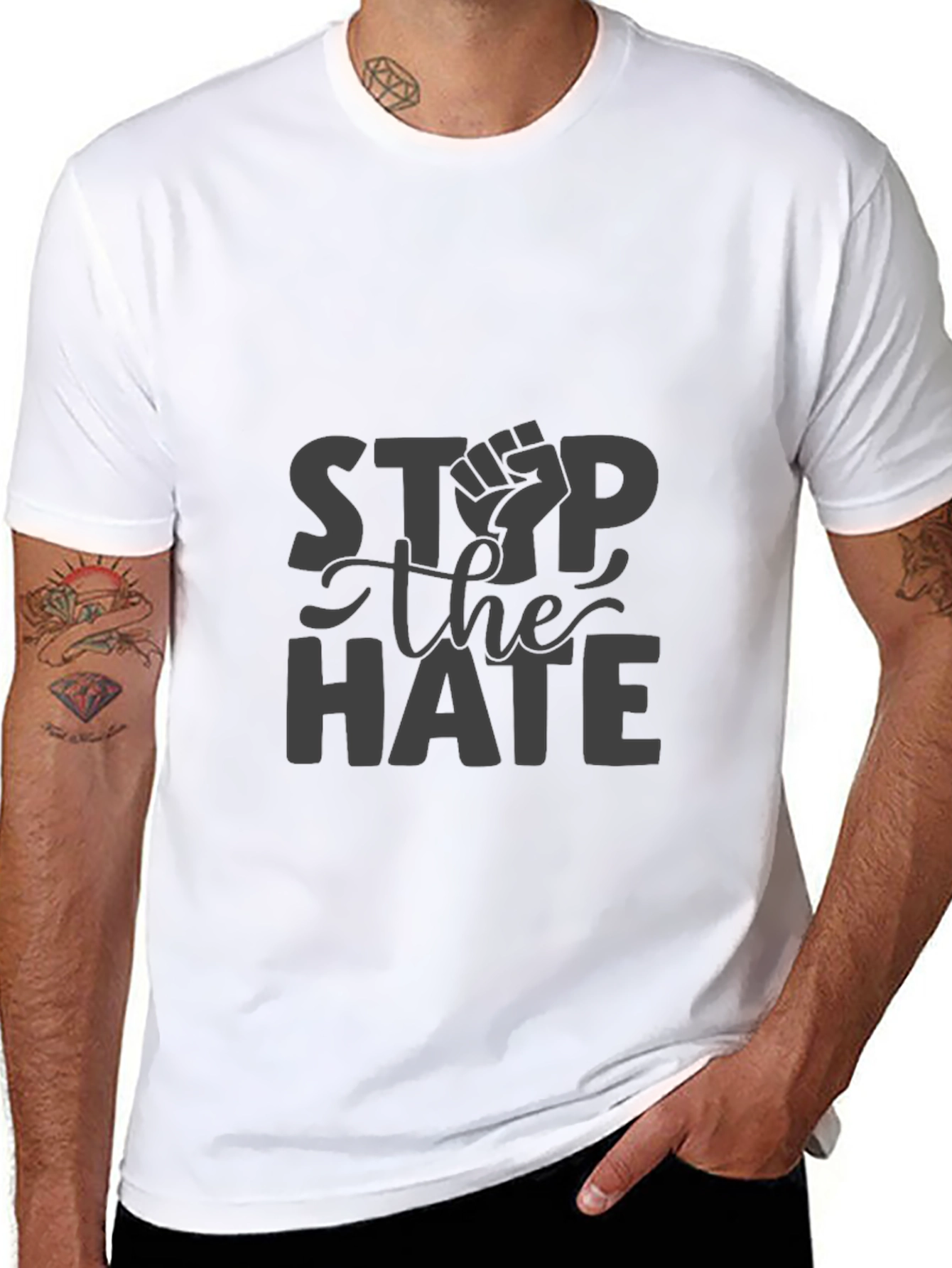 Stop the Hate Graphic Tee - Black