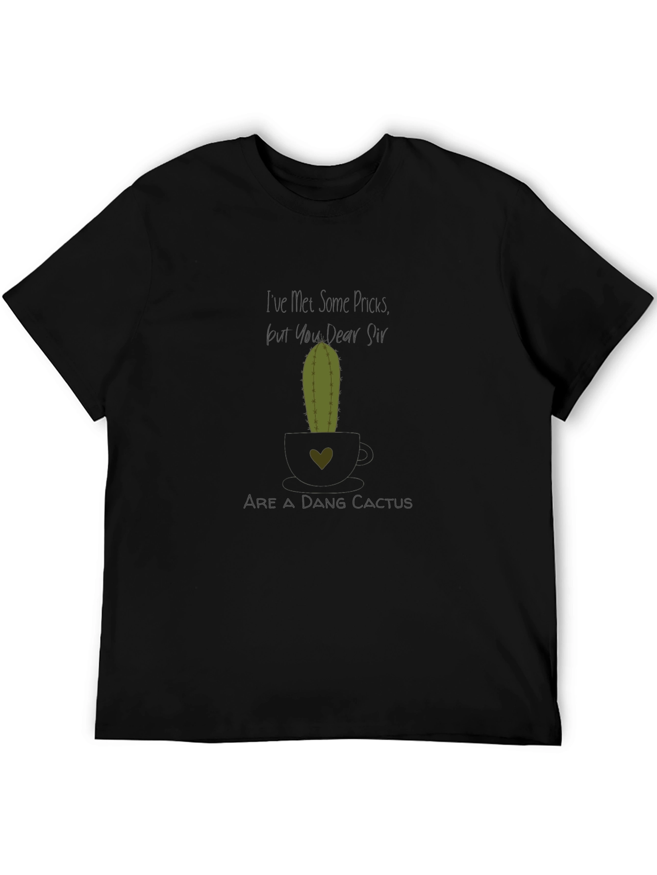 Humorous DANG CACTUS Graphic T-Shirt