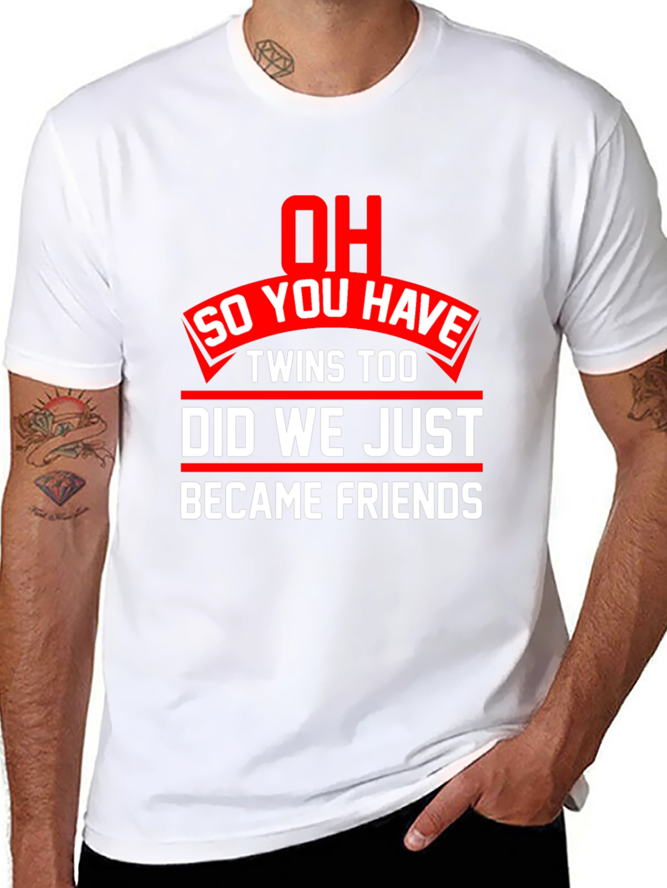 Twins Too? Funny Graphic T-Shirt