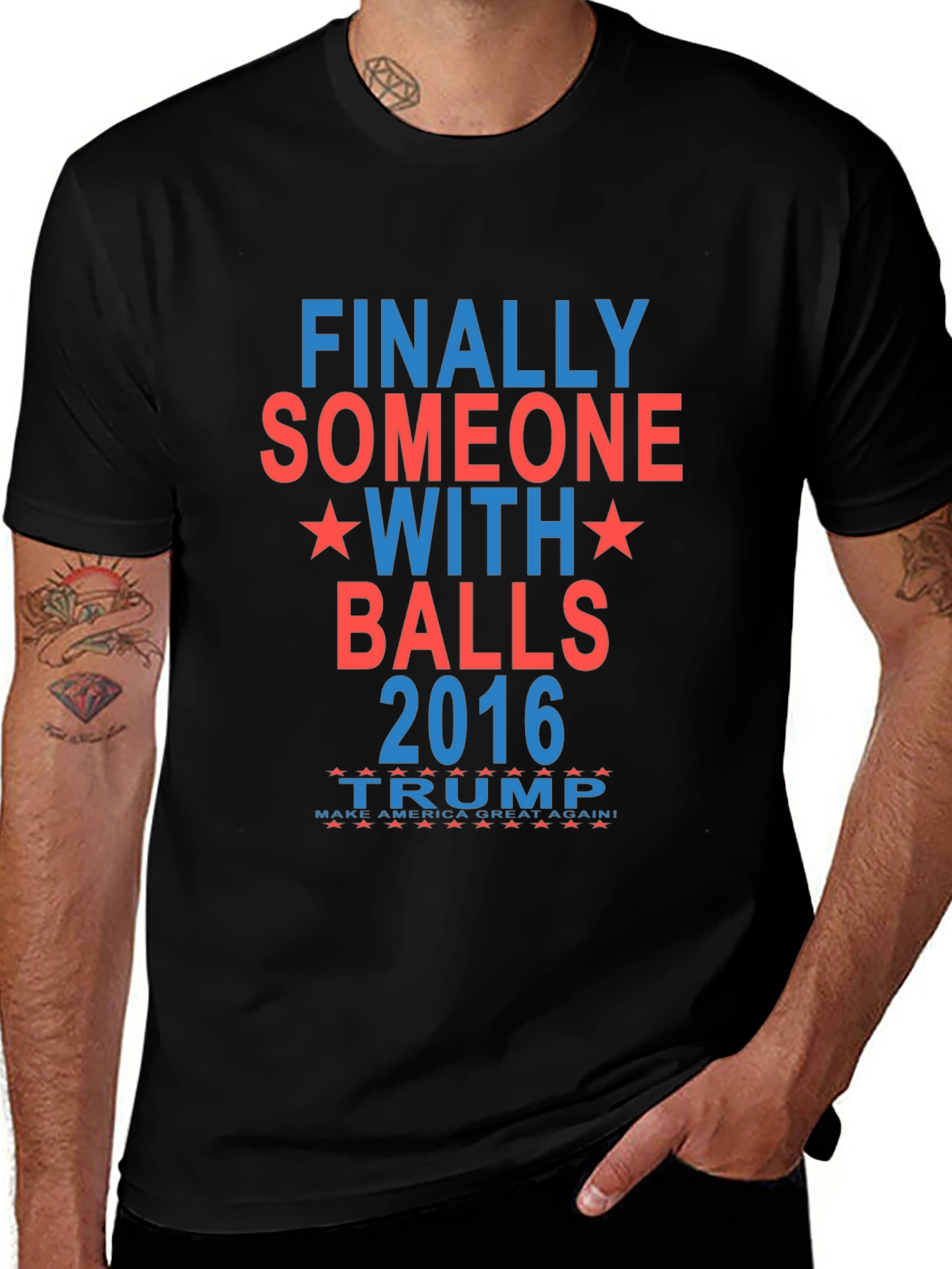 Finally Someone With Balls 2016 Trump T-Shirt