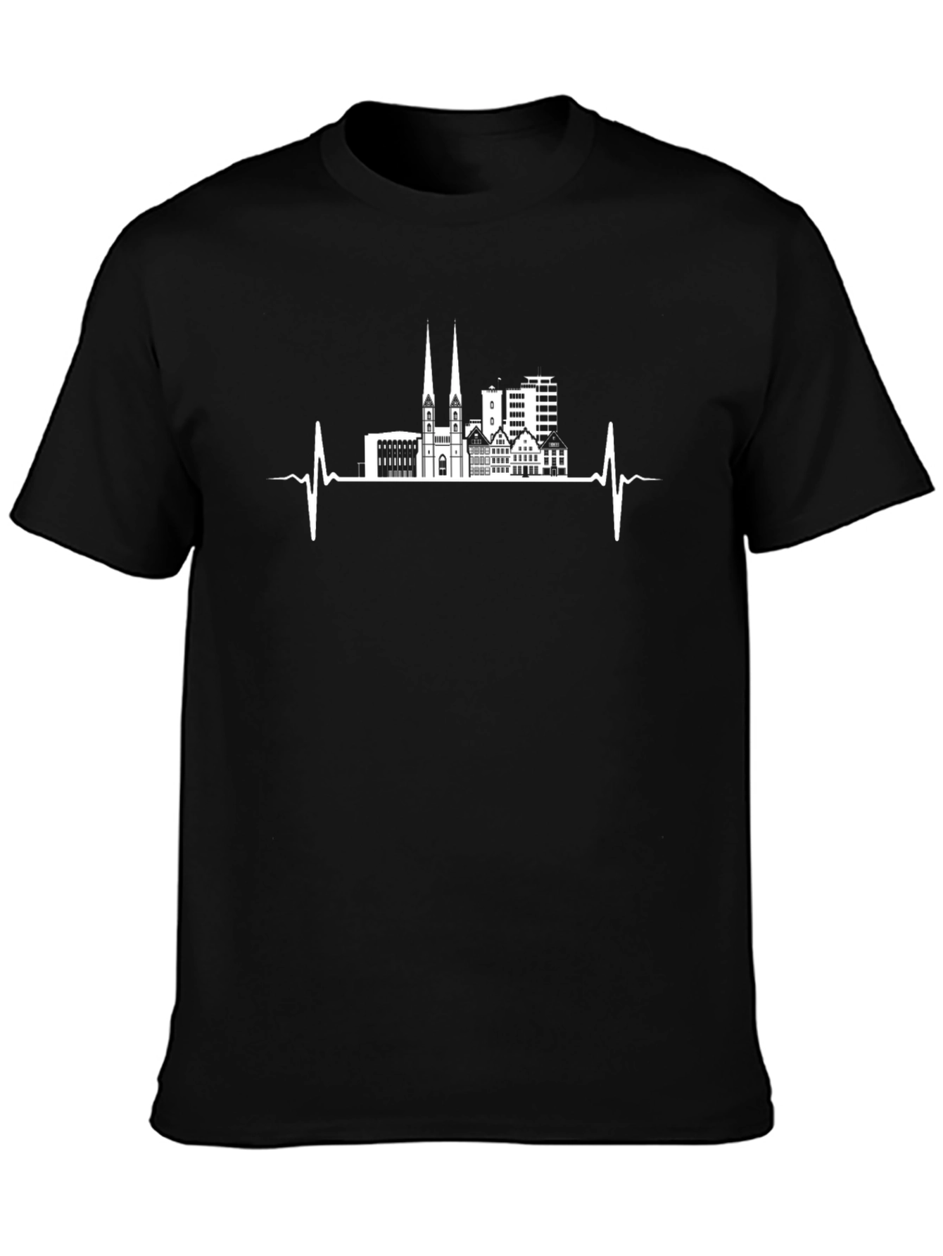 Heartbeat Cityscape T-Shirt - Graphic Tee