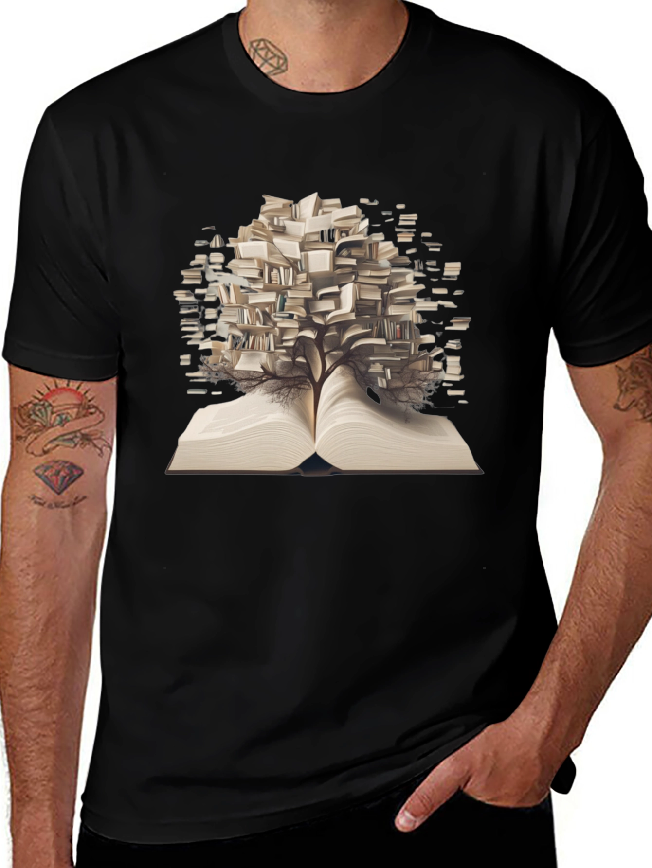 Book Tree Graphic Tee - Read and Grow