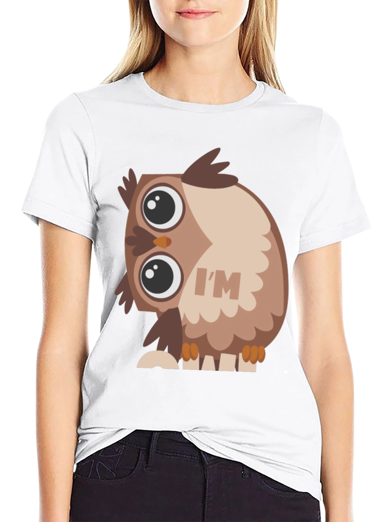 Owl Graphic Black T-Shirt - Unique Design