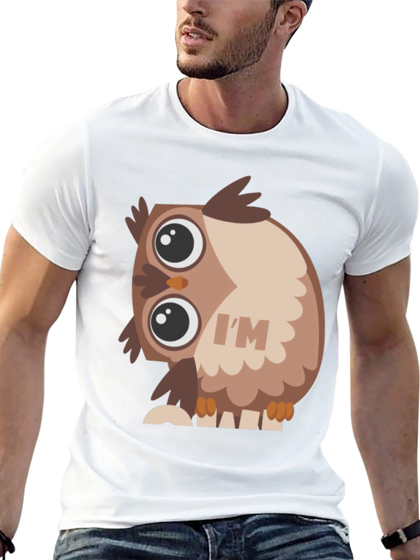 Owl Graphic Black T-Shirt - Unique Design
