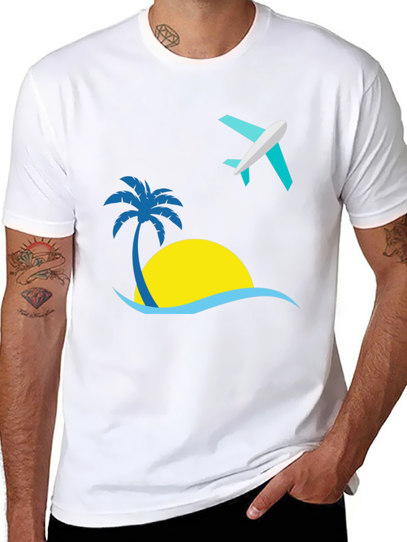Tropical Getaway Graphic Tee - Island Vacation T-Shirt