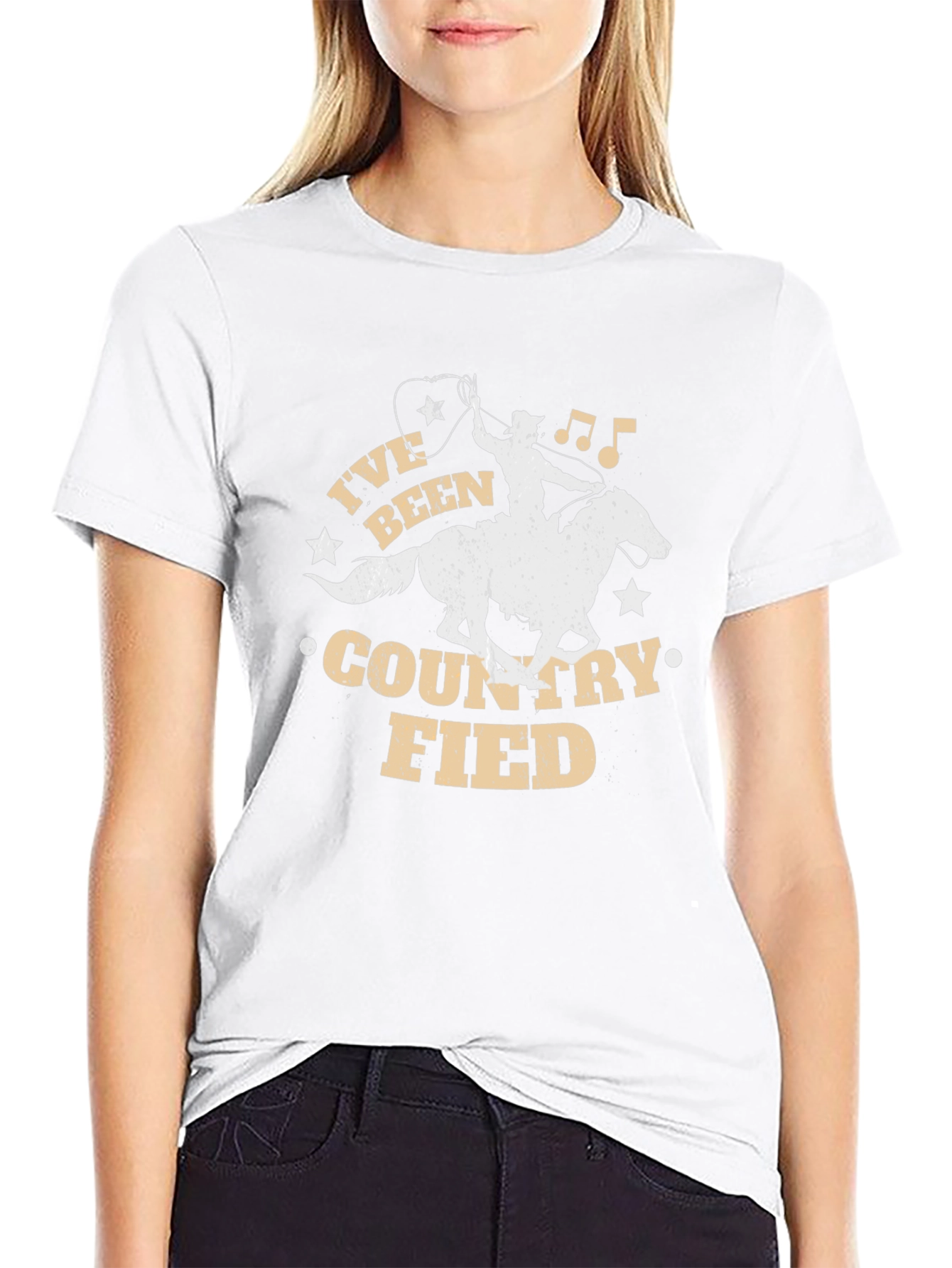 Countryfied T-Shirt - Cowboy on Horse Design