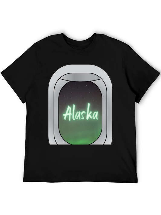 Alaska Airplane Window Graphic T-Shirt