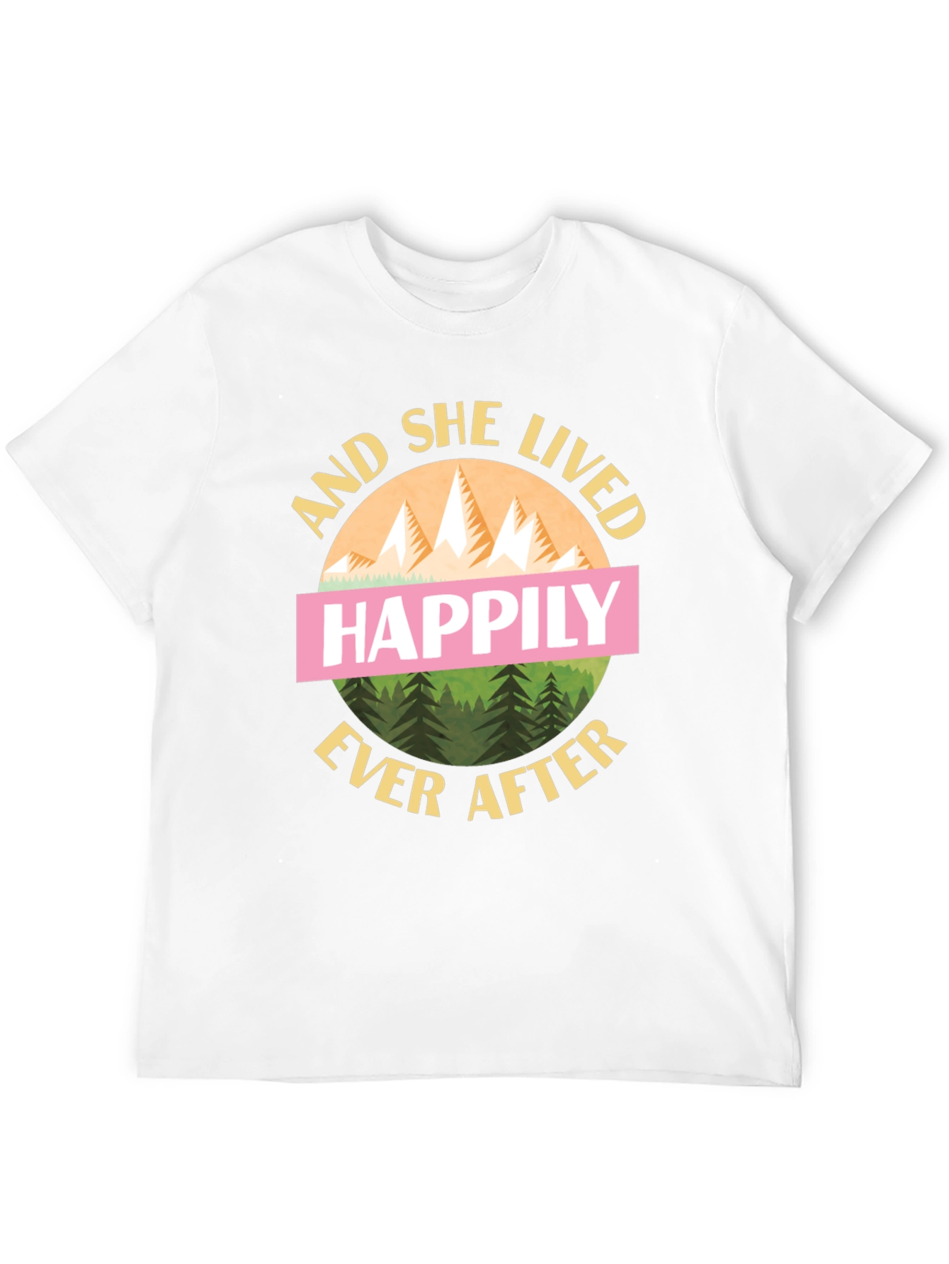 Happily Ever After Graphic Tee - Mountain Design T-Shirt