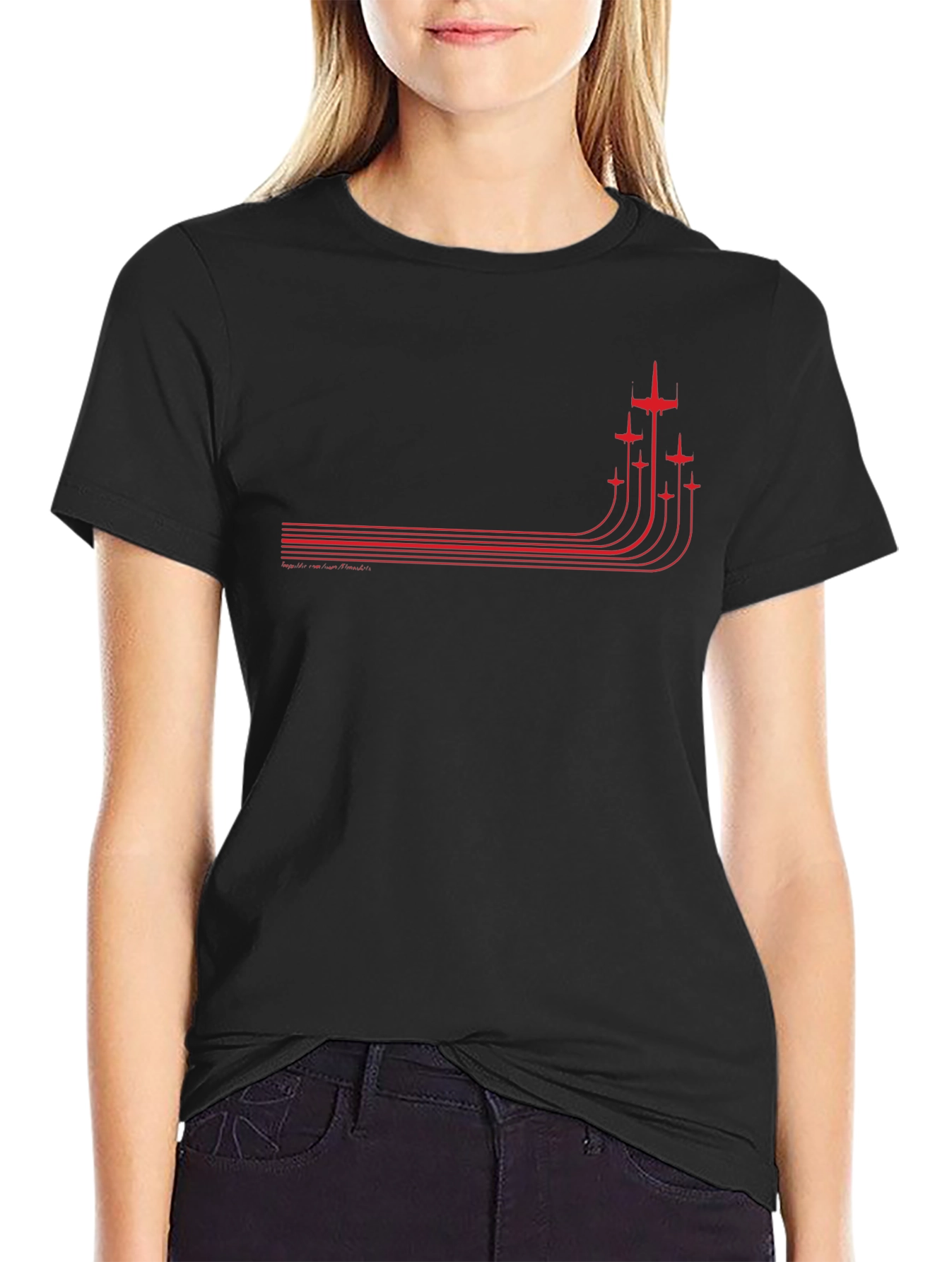 Retro Airplane T-Shirt - Black Graphic Tee