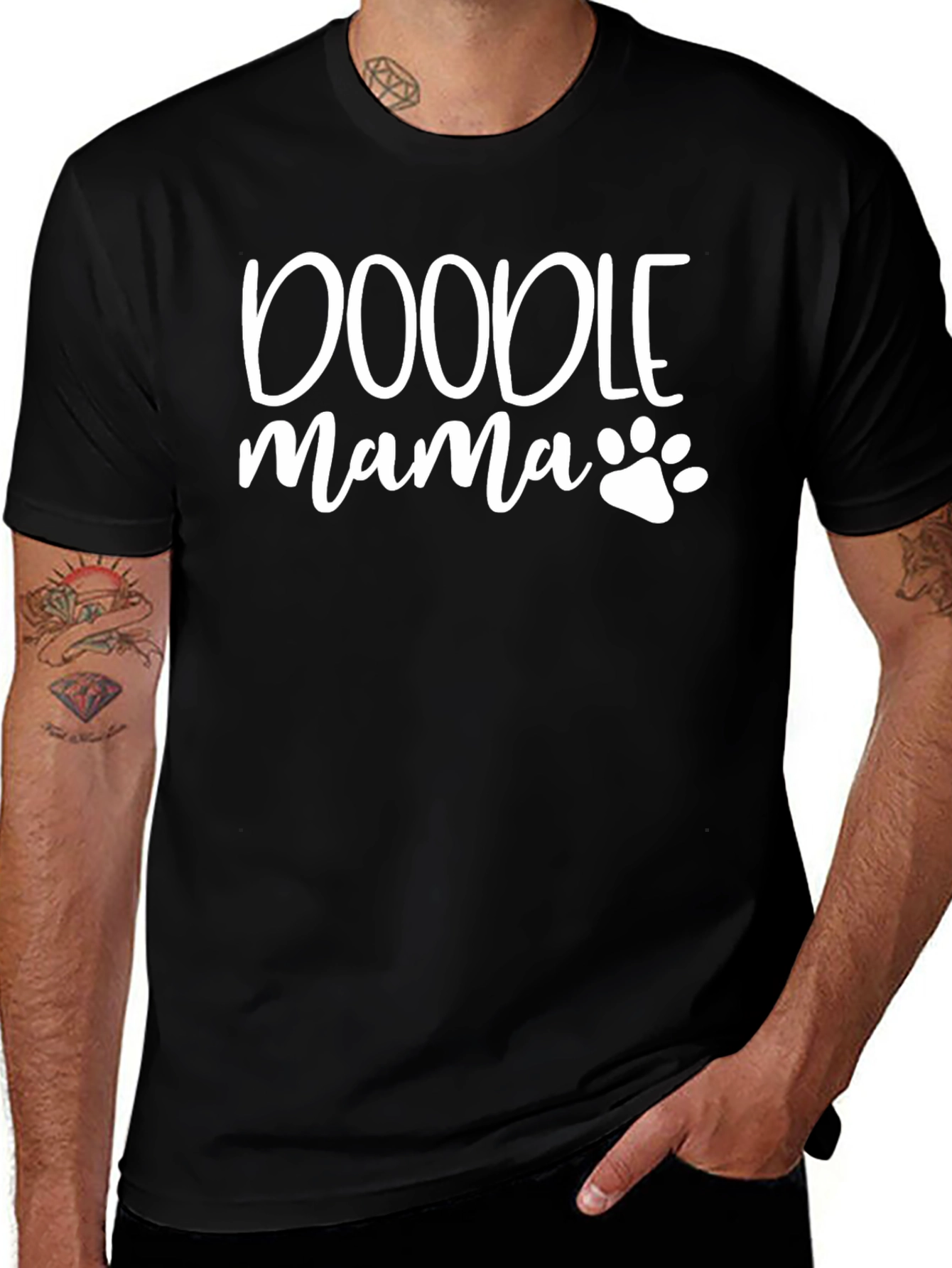 Doodle Mama Black Graphic Tee