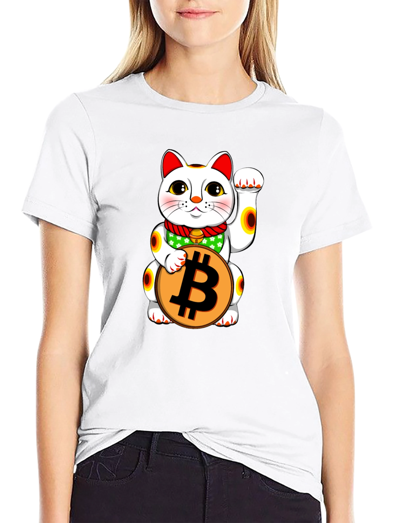 Lucky Bitcoin Cat T-Shirt - Crypto Tee