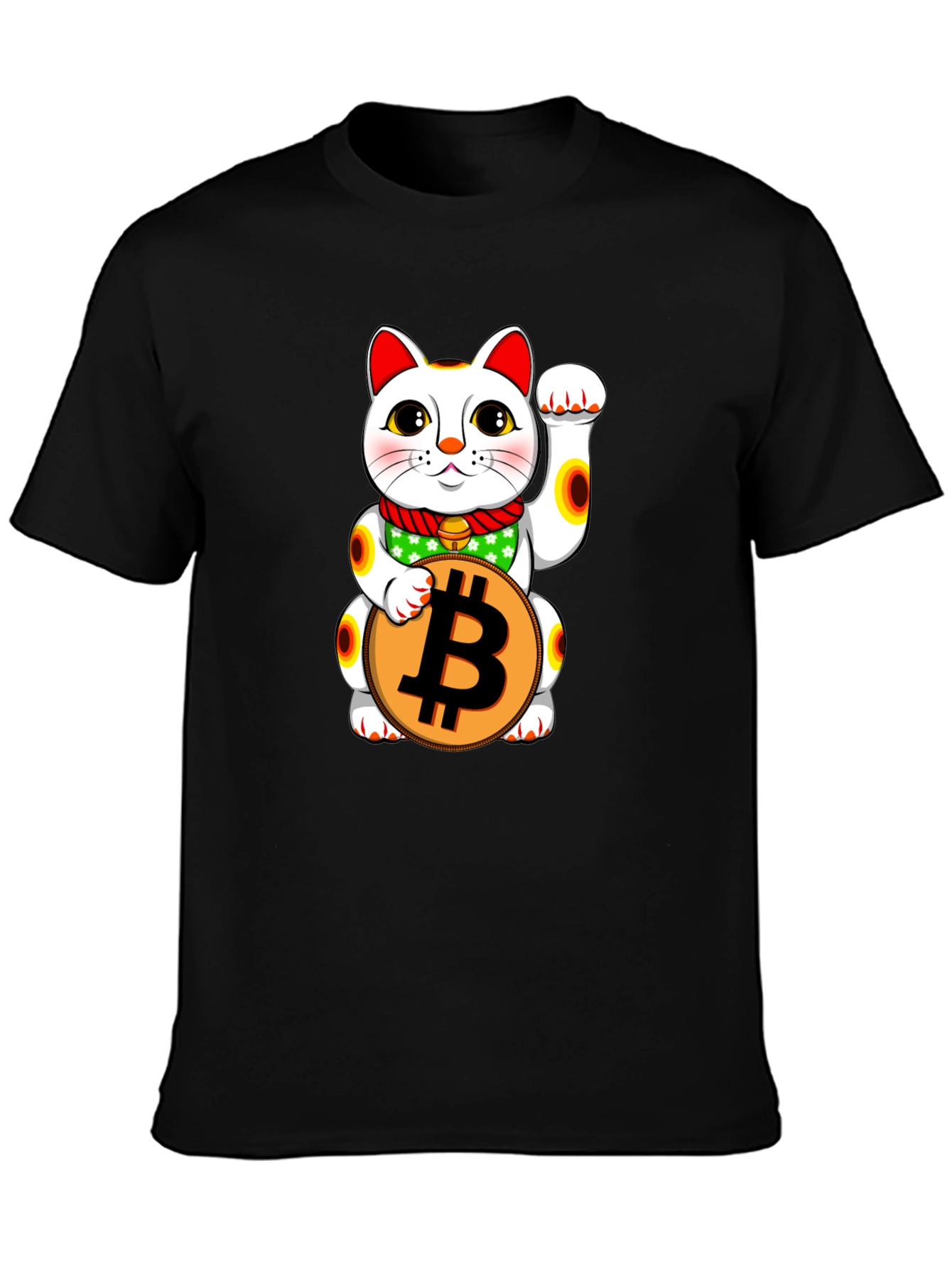 Lucky Bitcoin Cat T-Shirt - Crypto Tee