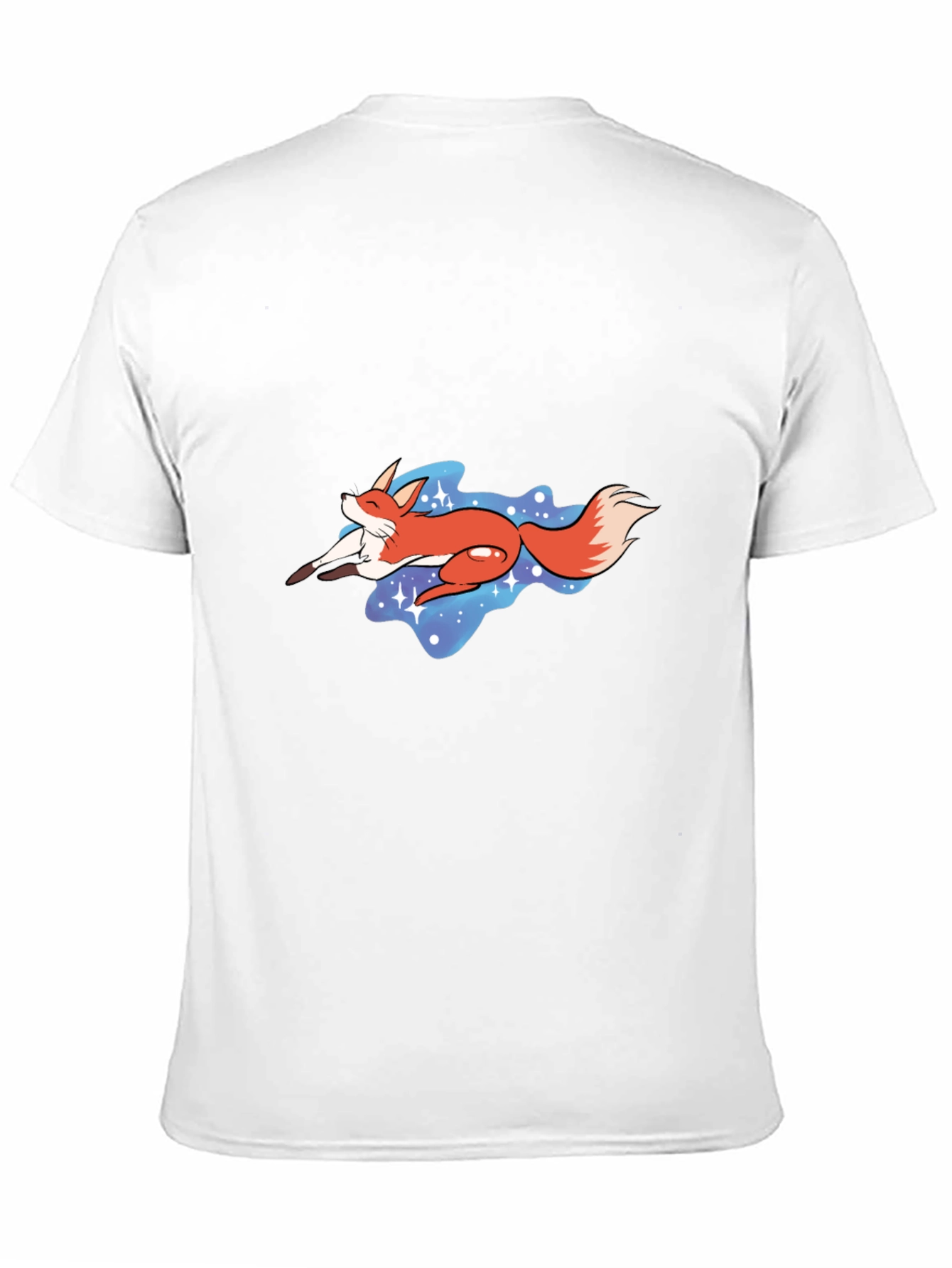 Fox in Space Graphic Tee - Unisex Black T-Shirt