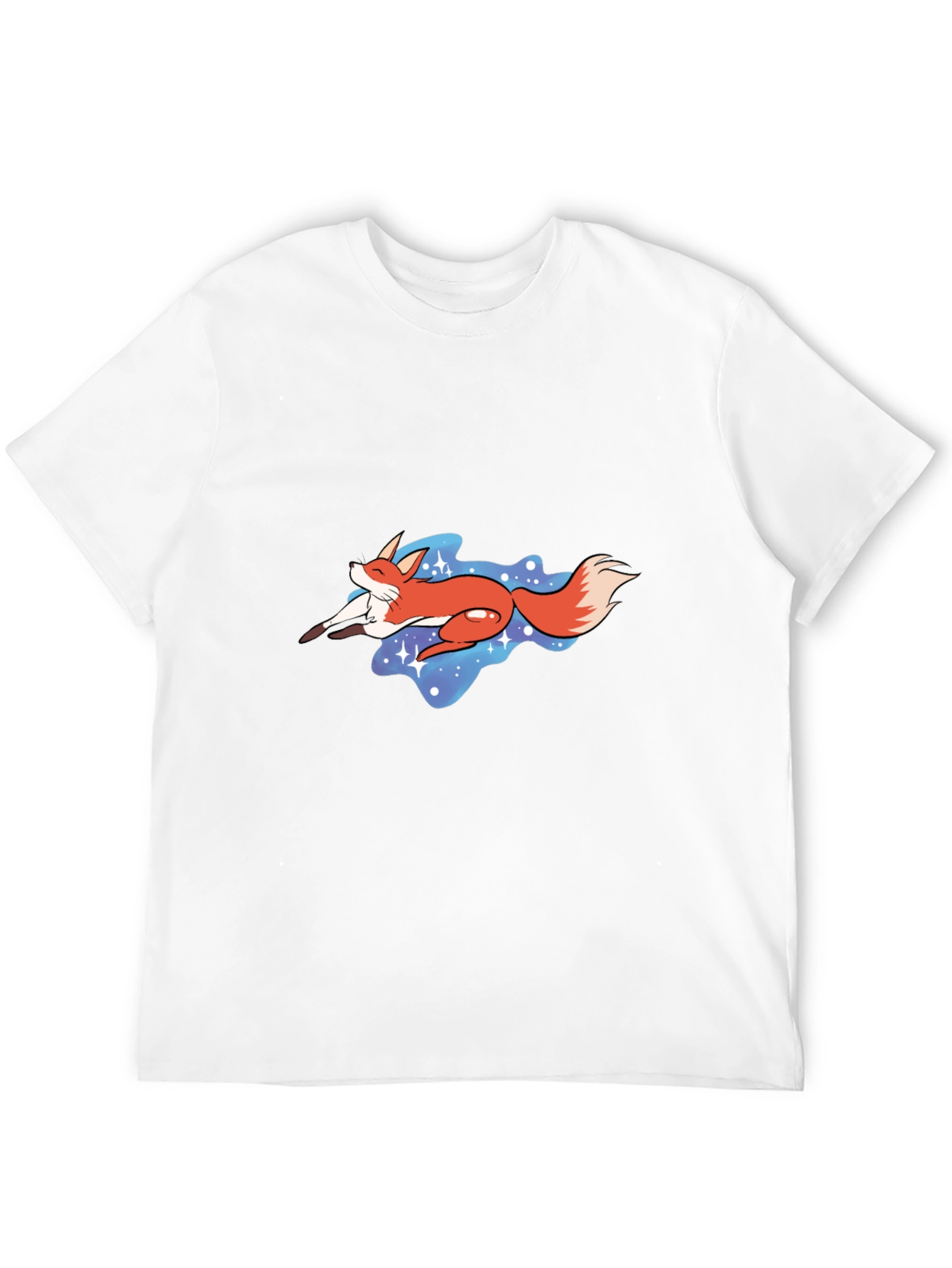 Fox in Space Graphic Tee - Unisex Black T-Shirt