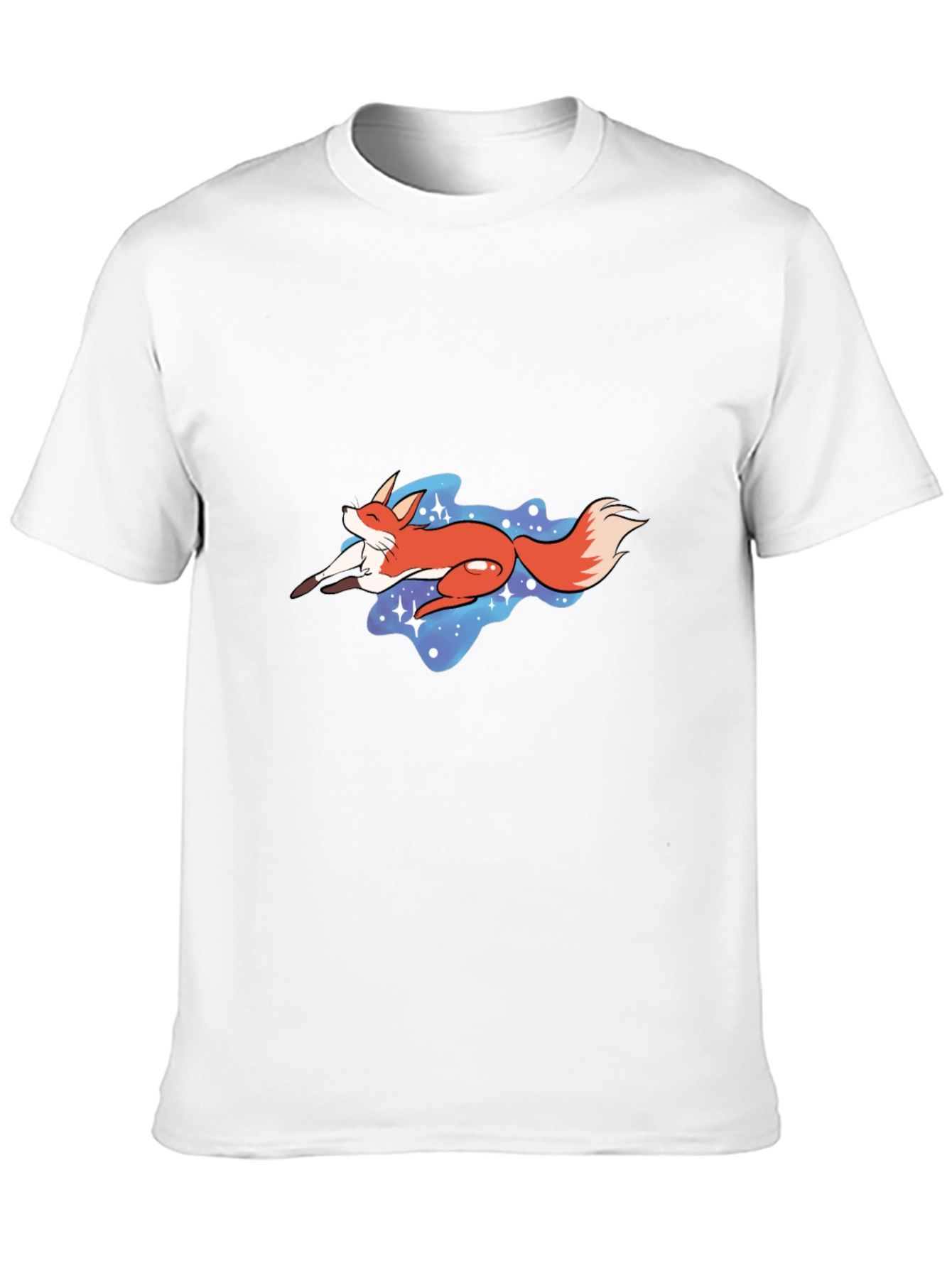 Fox in Space Graphic Tee - Unisex Black T-Shirt