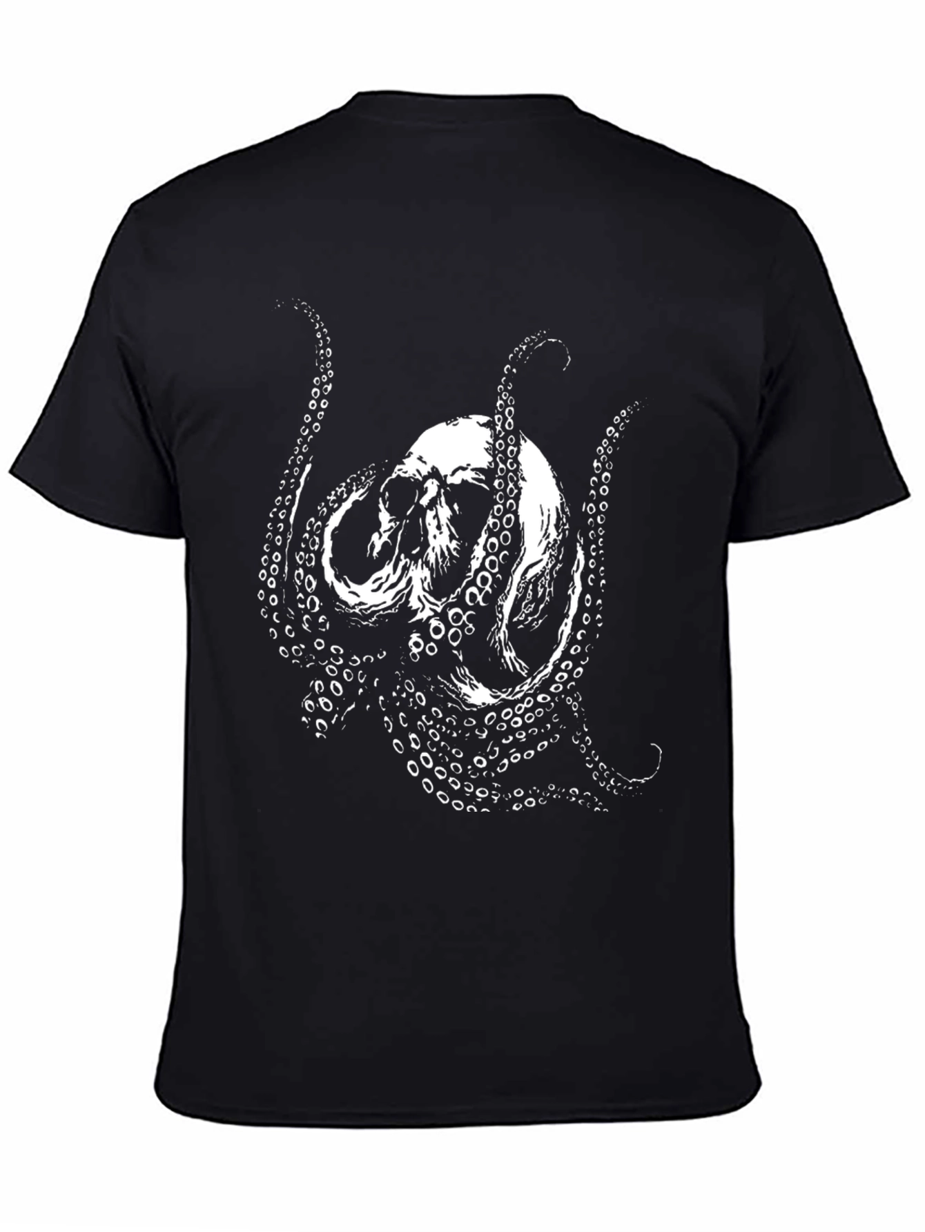 Skull Octopus Graphic Tee - Mens Black T-Shirt