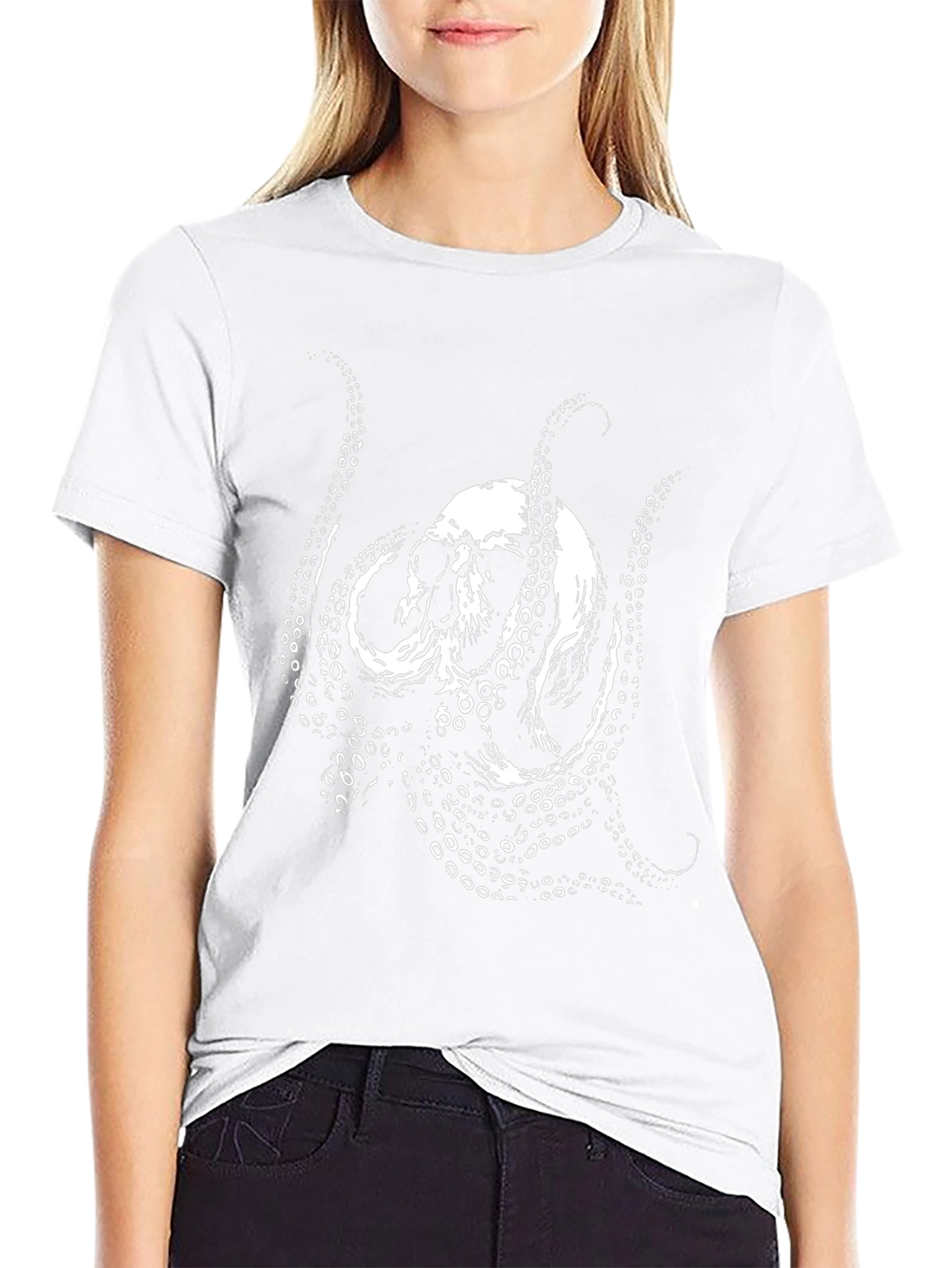 Skull Octopus Graphic Tee - Mens Black T-Shirt