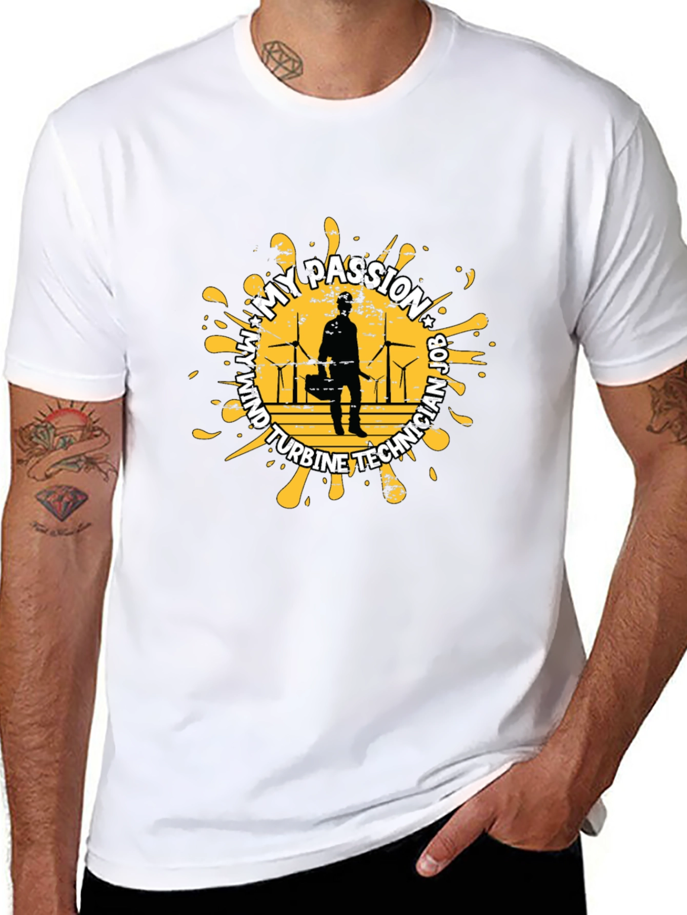 Wind Turbine Technician Job T-Shirt