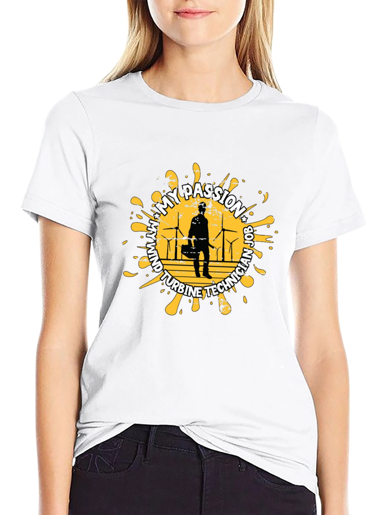 Wind Turbine Technician Job T-Shirt