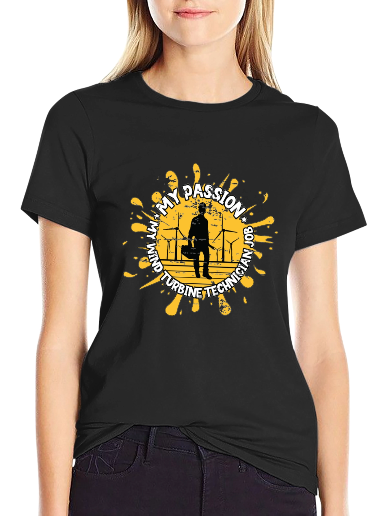 Wind Turbine Technician Job T-Shirt