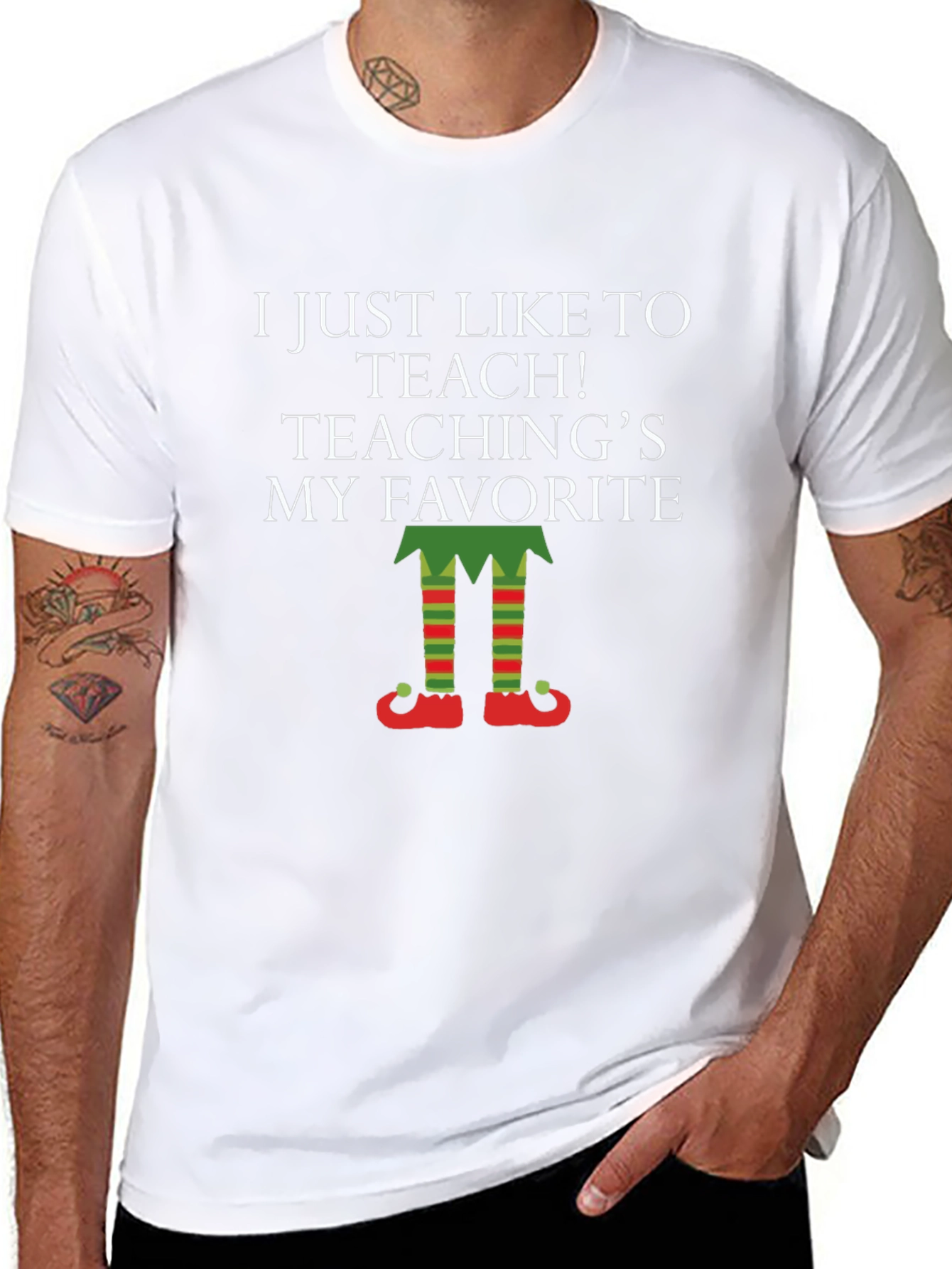 Teaching is My Favorite T-Shirt Elf Legs