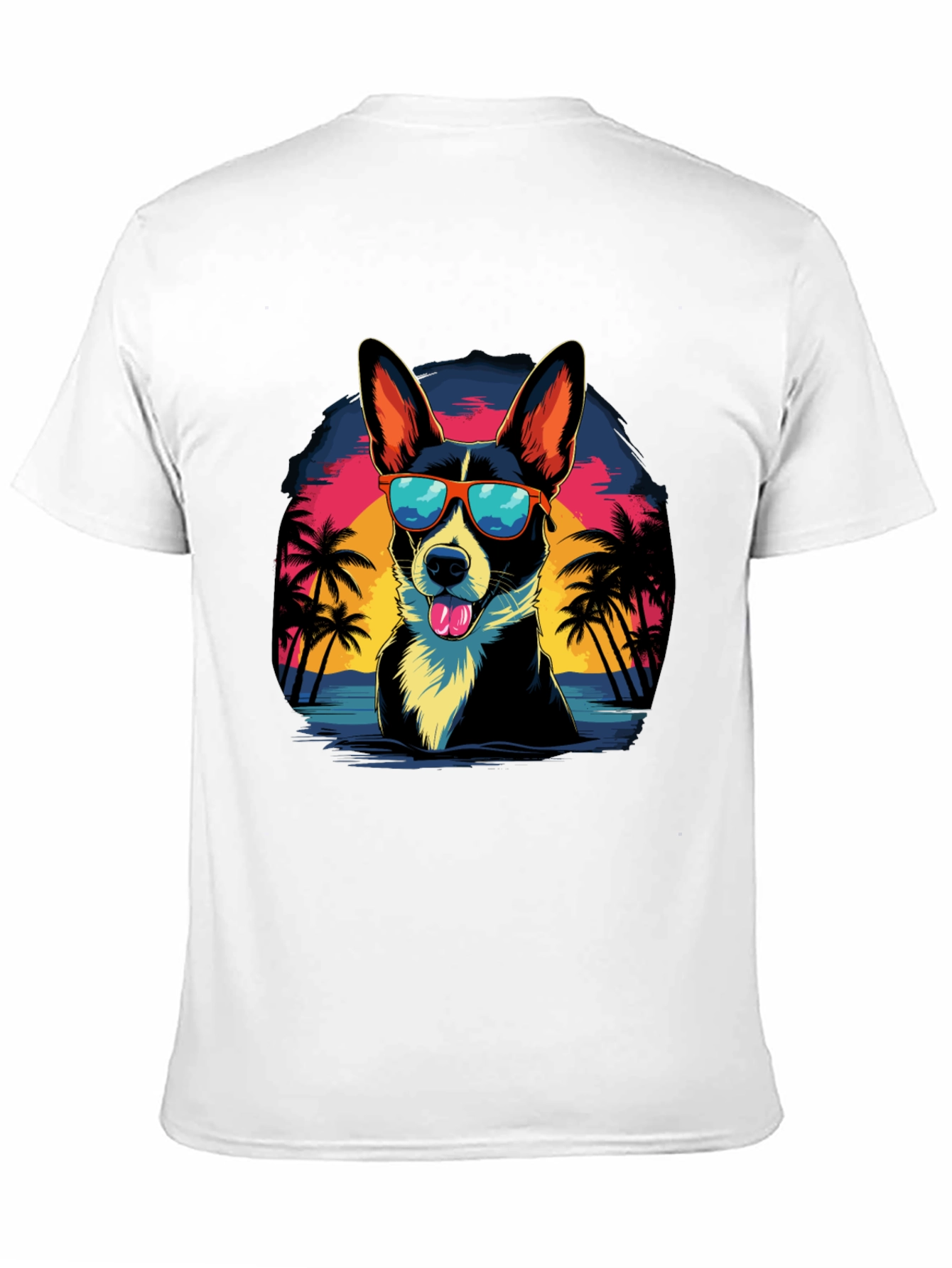 Dog in Sunglasses Graphic T-Shirt