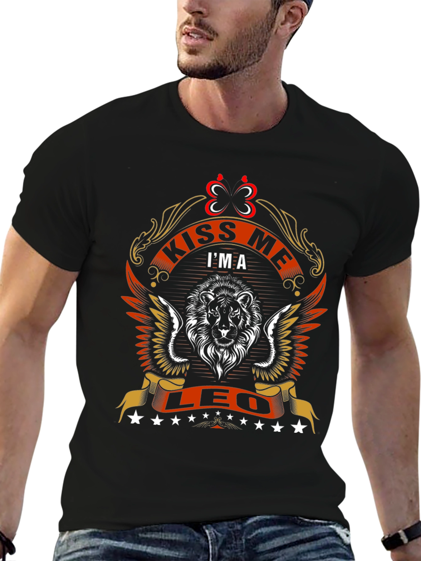 Kiss Me Im A Leo T-Shirt - Lion Design