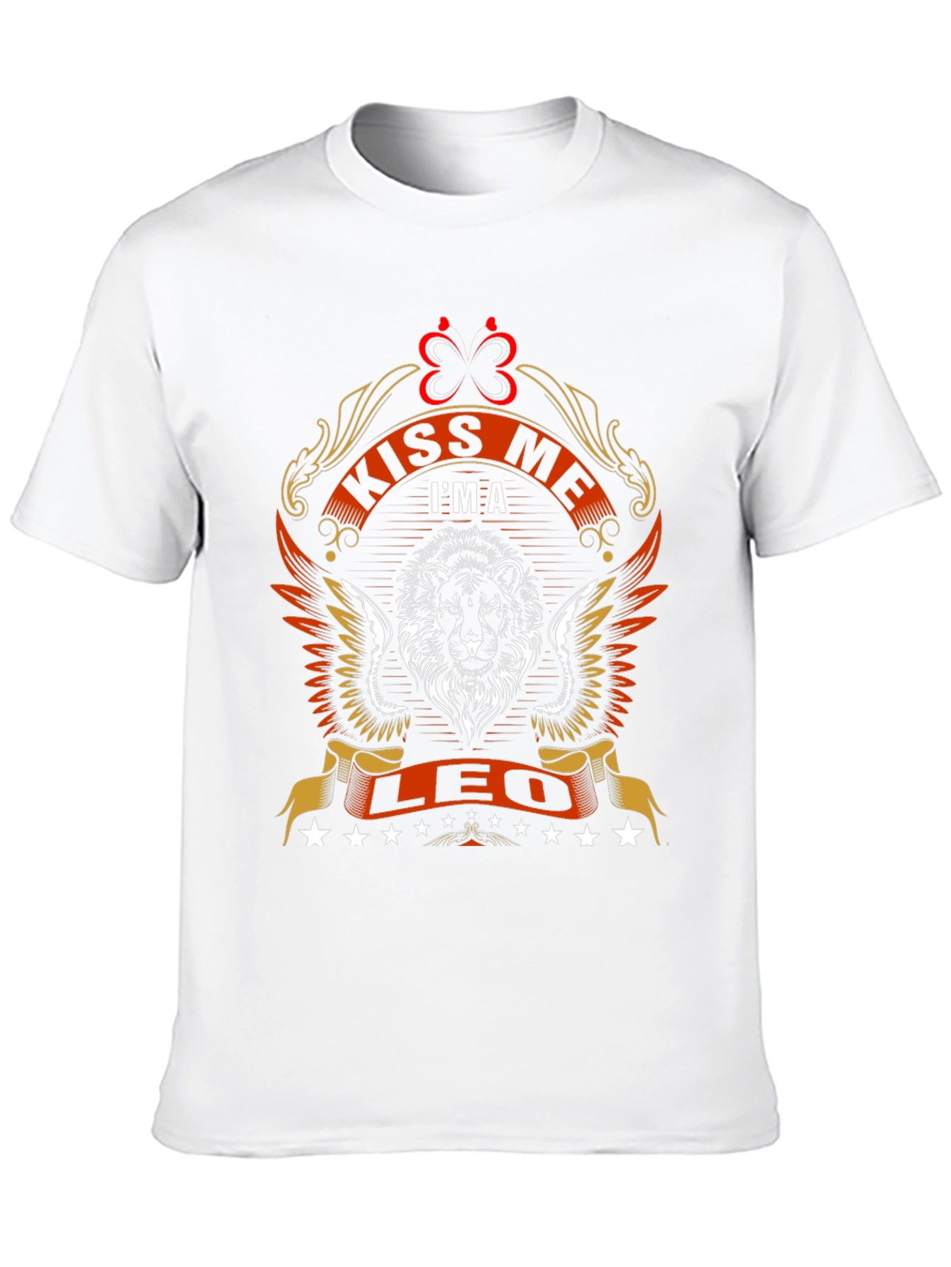 Kiss Me Im A Leo T-Shirt - Lion Design
