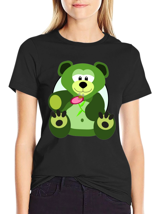Green Bear Graphic Tee - Mens Black T-Shirt