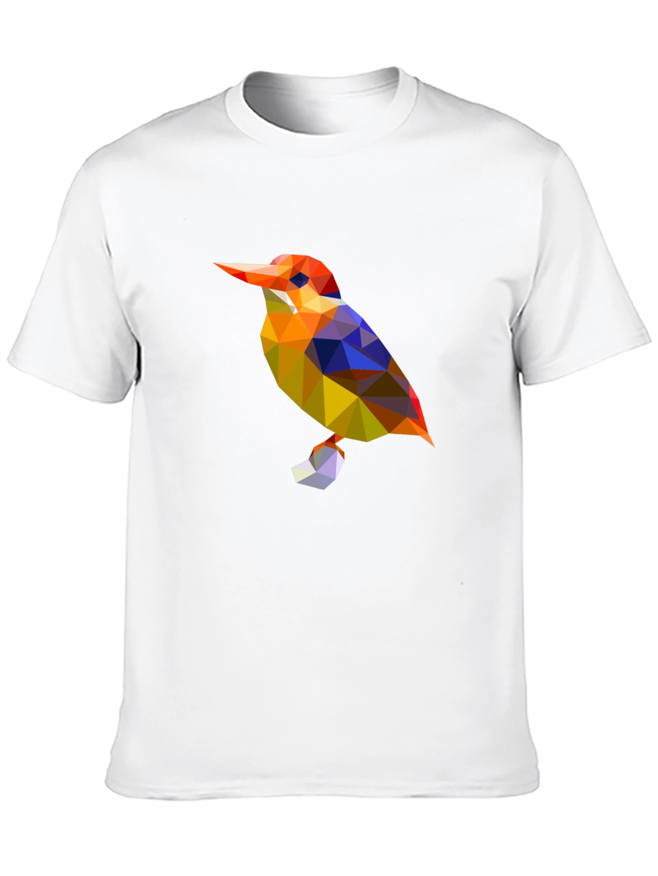 Geometric Bird Graphic Black T-Shirt