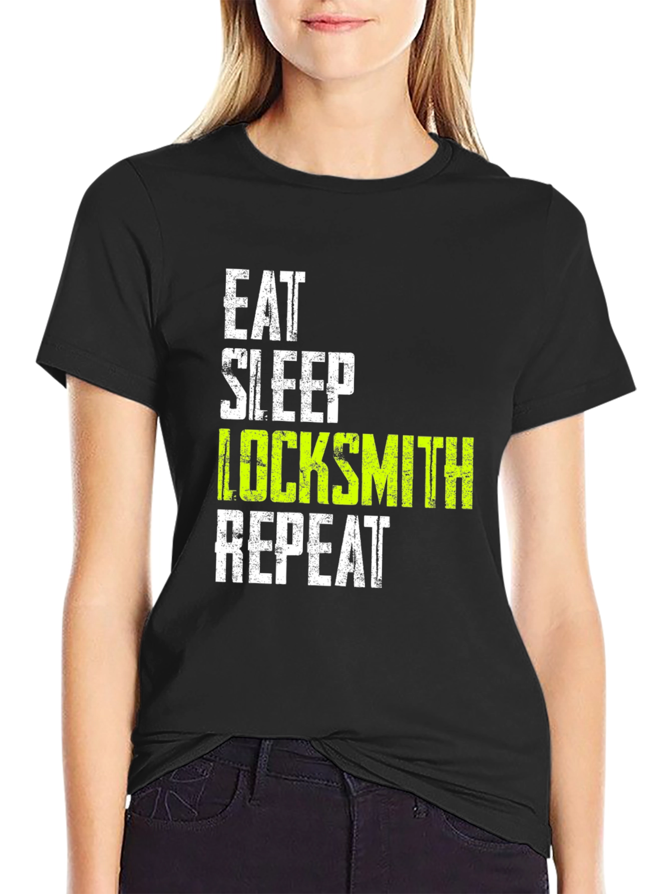 Eat Sleep Locksmith Repeat Graphic Tee