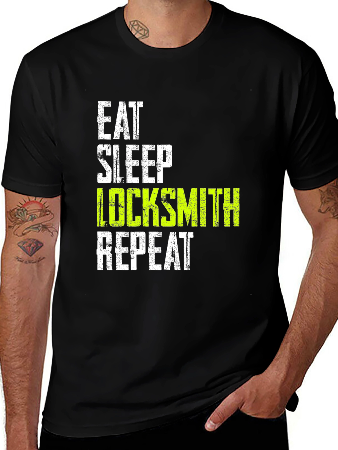 Eat Sleep Locksmith Repeat Graphic Tee