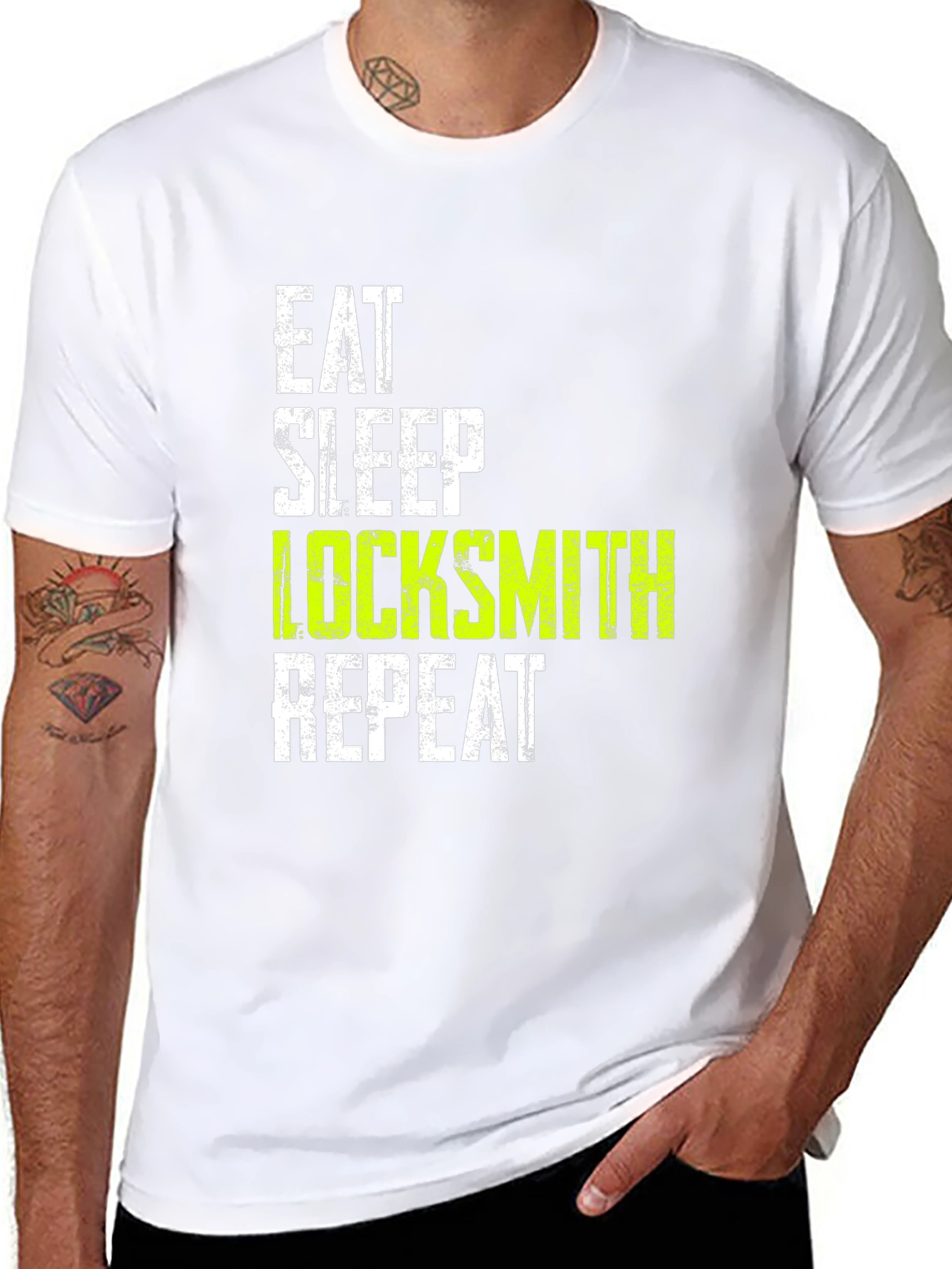 Eat Sleep Locksmith Repeat Graphic Tee