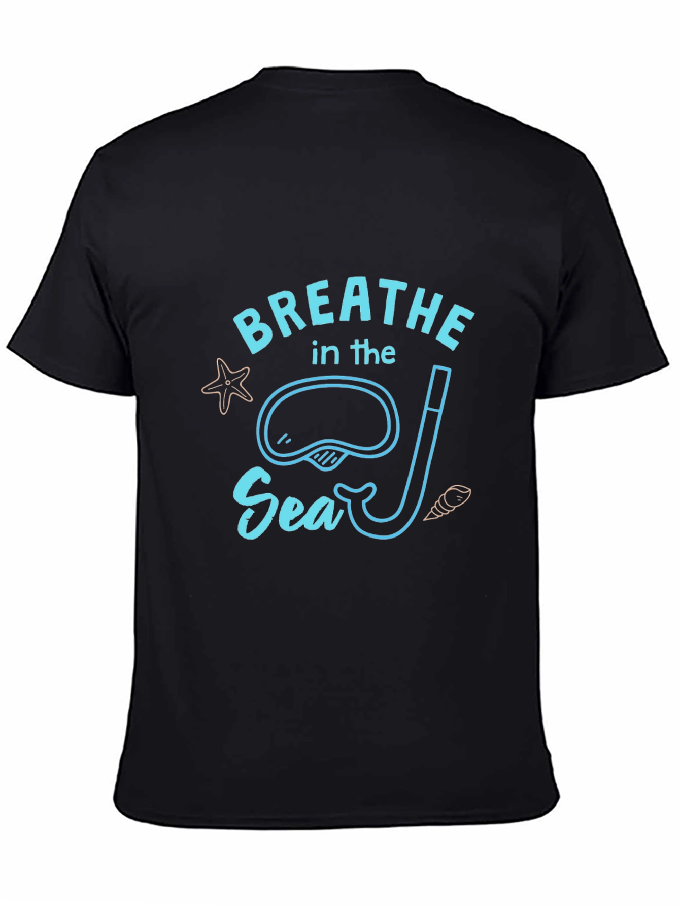 Breathe In The Sea Black T-Shirt