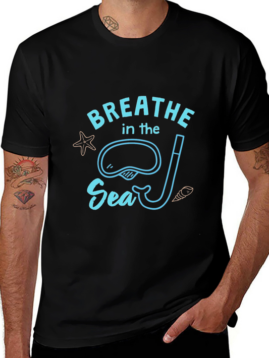 Breathe In The Sea Black T-Shirt