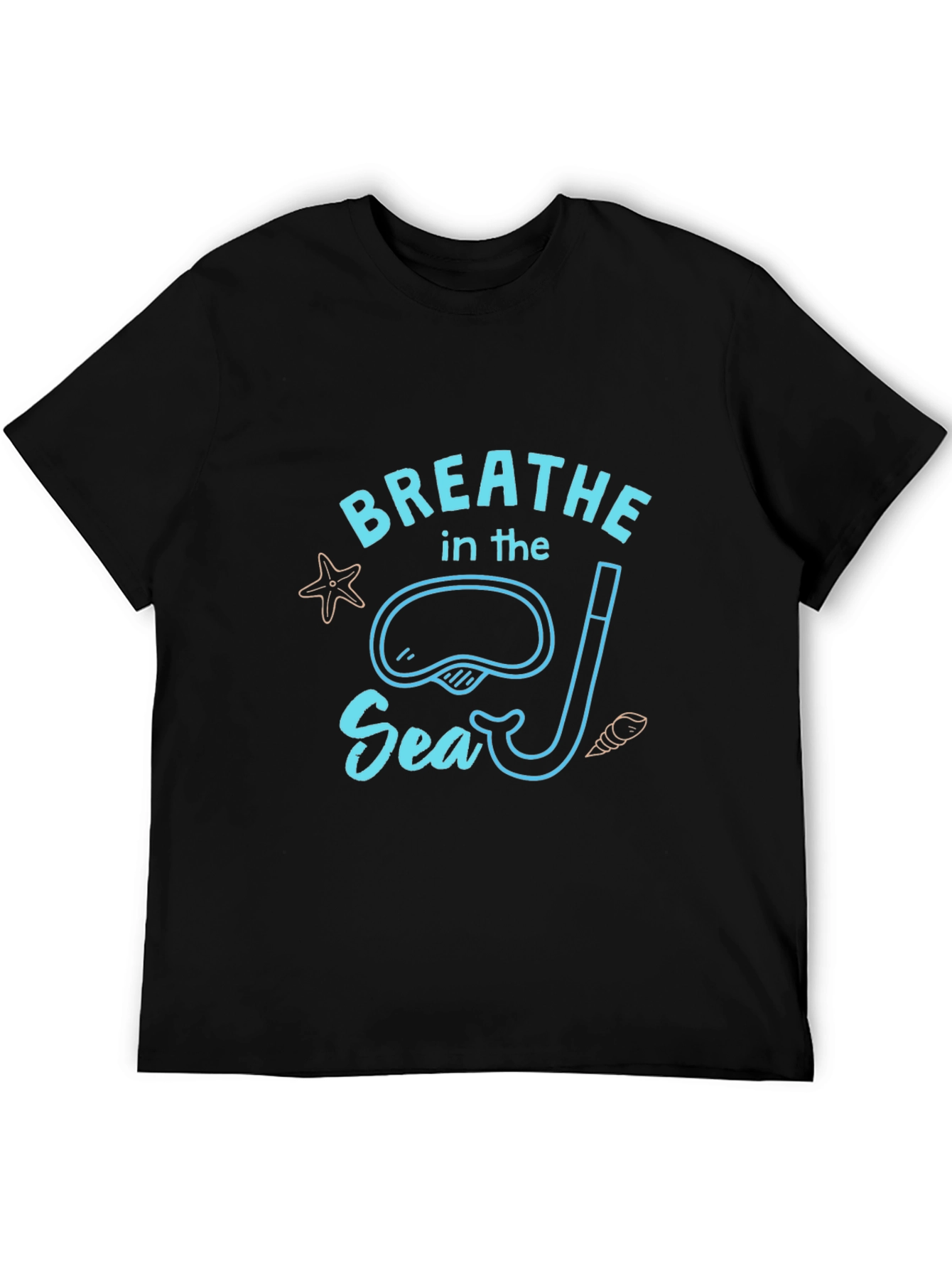 Breathe In The Sea Black T-Shirt