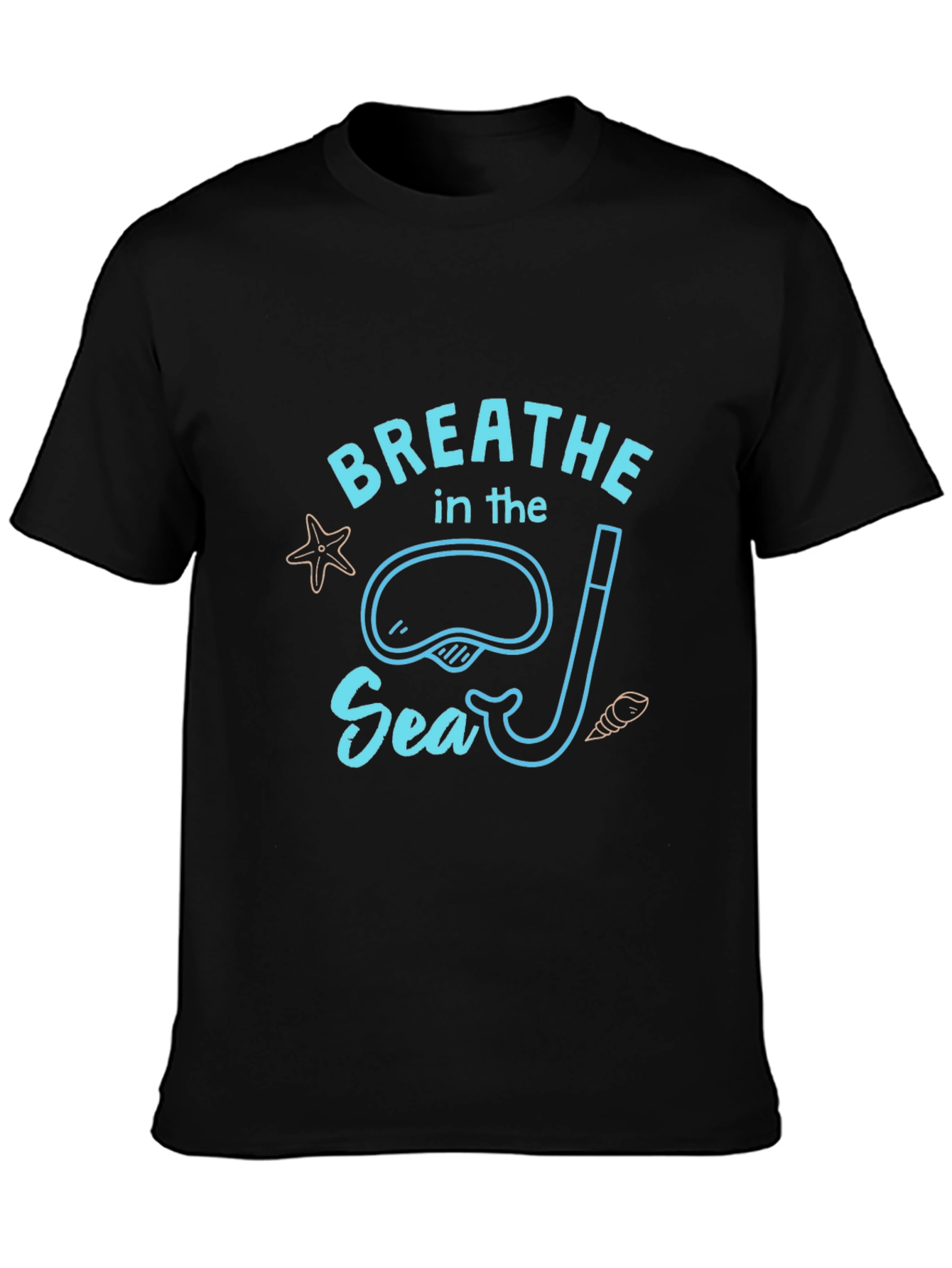 Breathe In The Sea Black T-Shirt