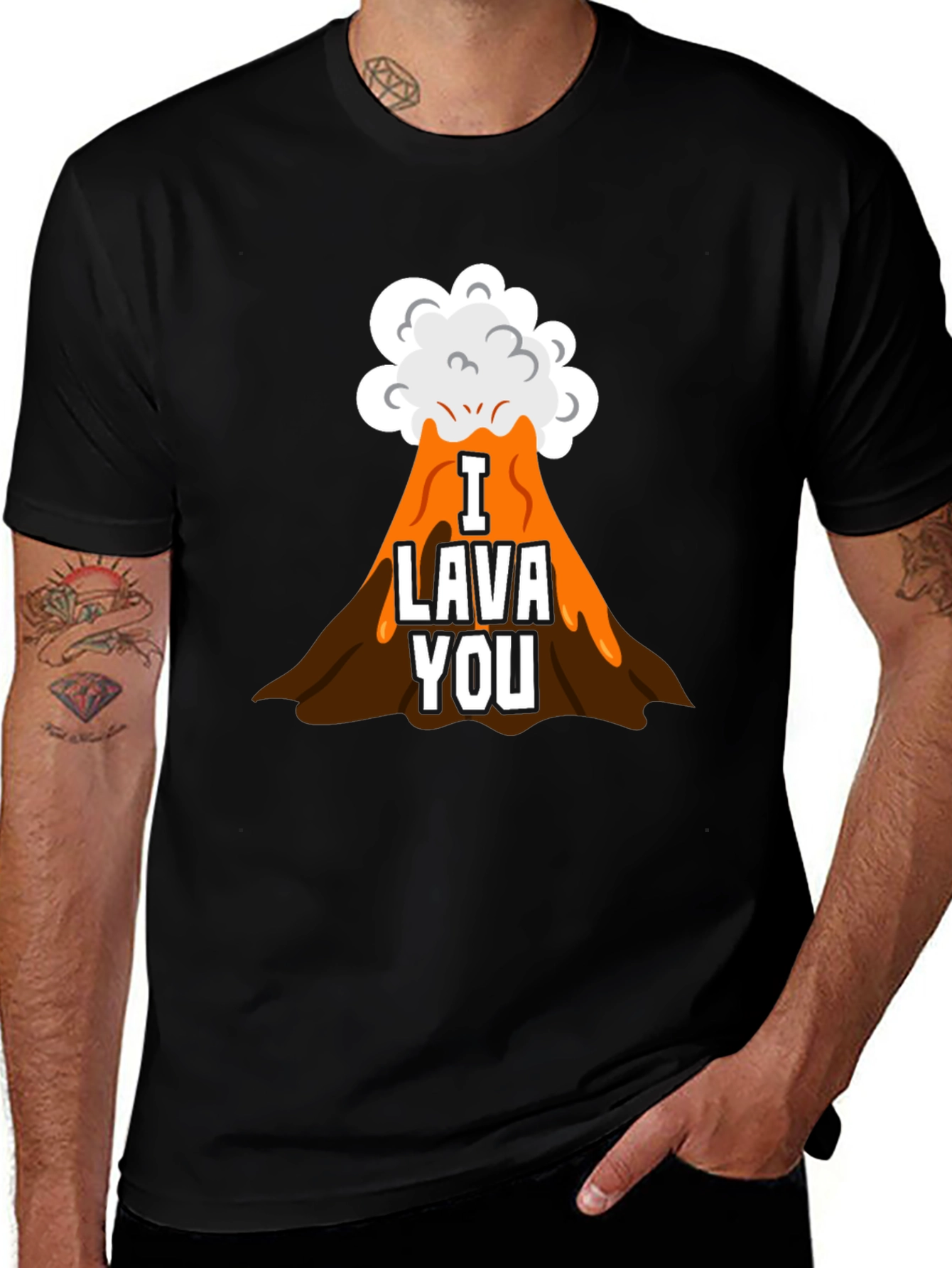 I Lava You Graphic Tee - Black T-Shirt