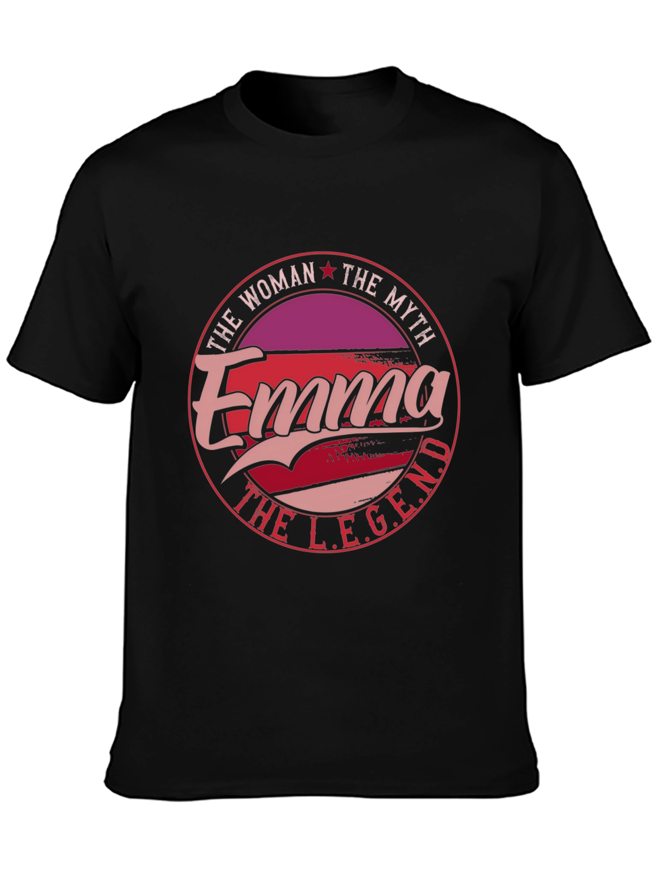 Emma The Woman The Myth The Legend Black T-Shirt