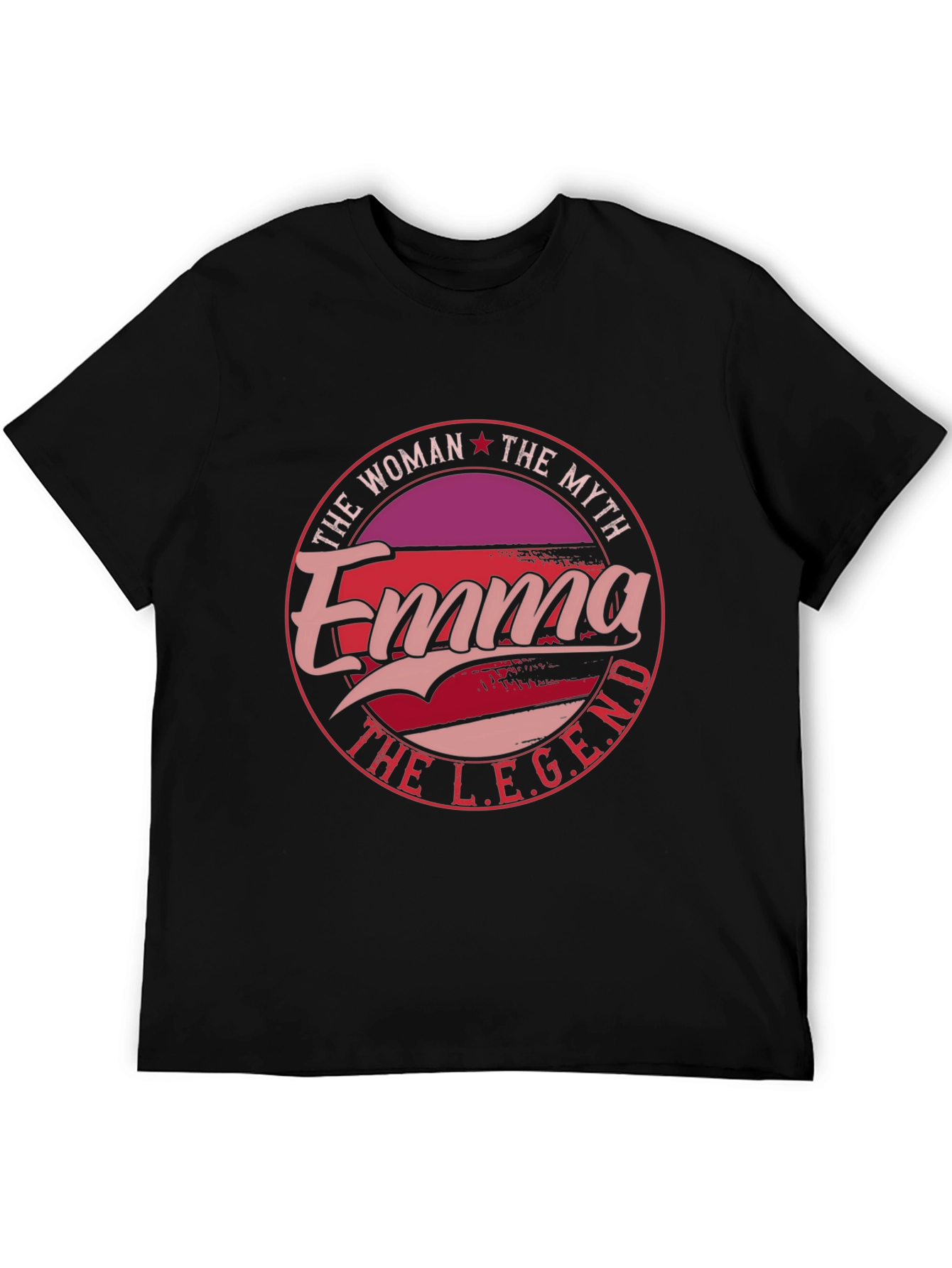 Emma The Woman The Myth The Legend Black T-Shirt