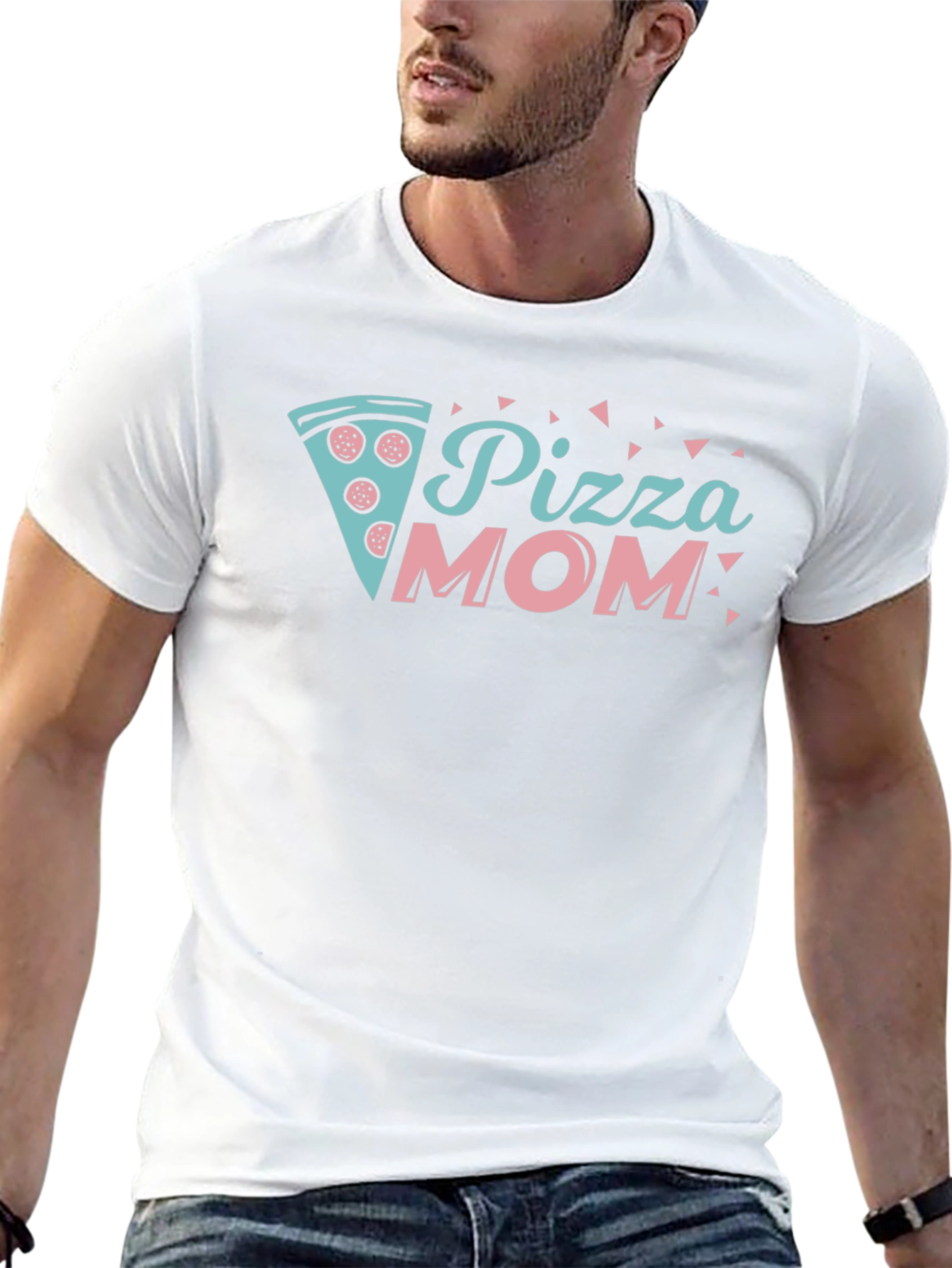 Pizza Mom Graphic T-Shirt - Black Casual Tee