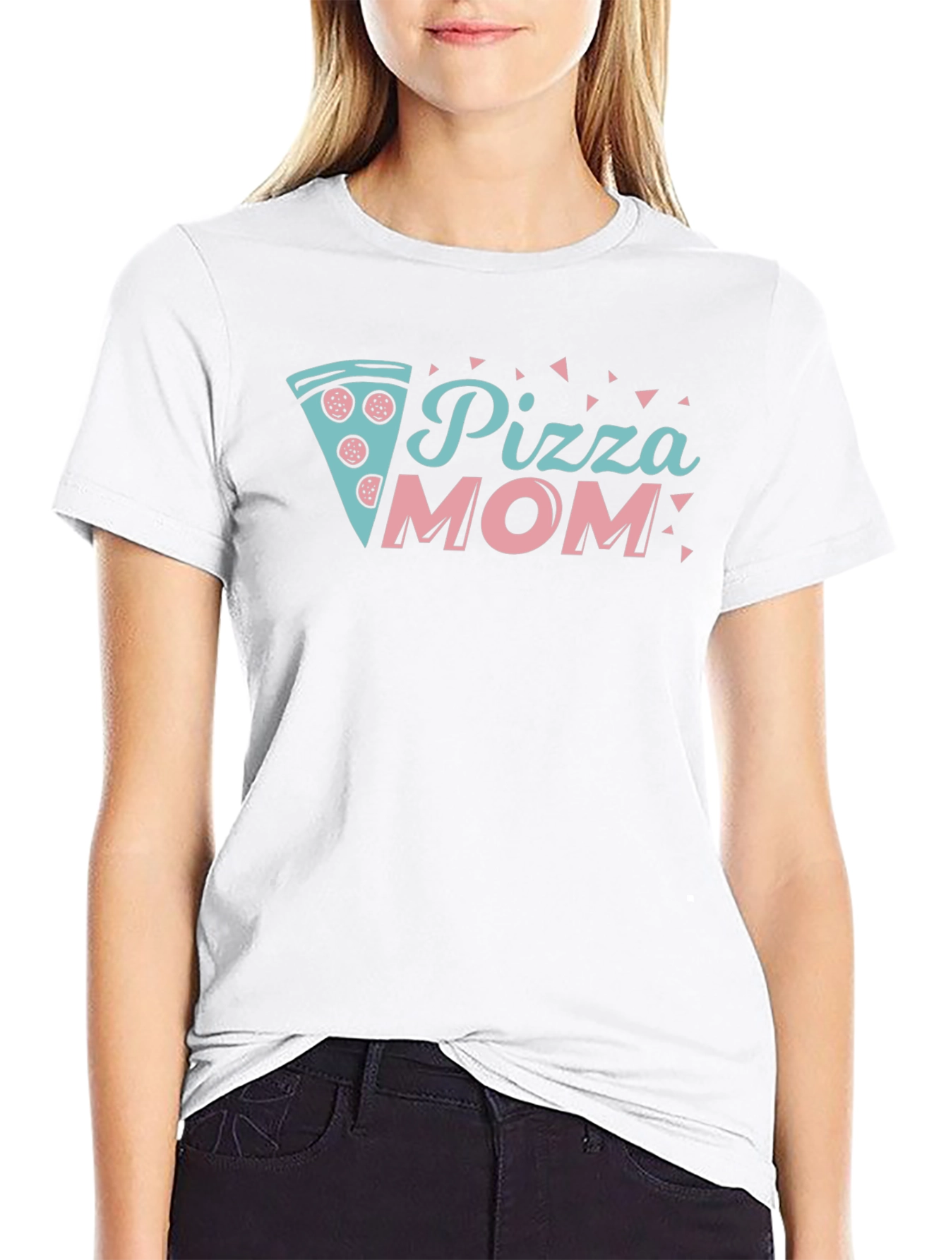 Pizza Mom Graphic T-Shirt - Black Casual Tee